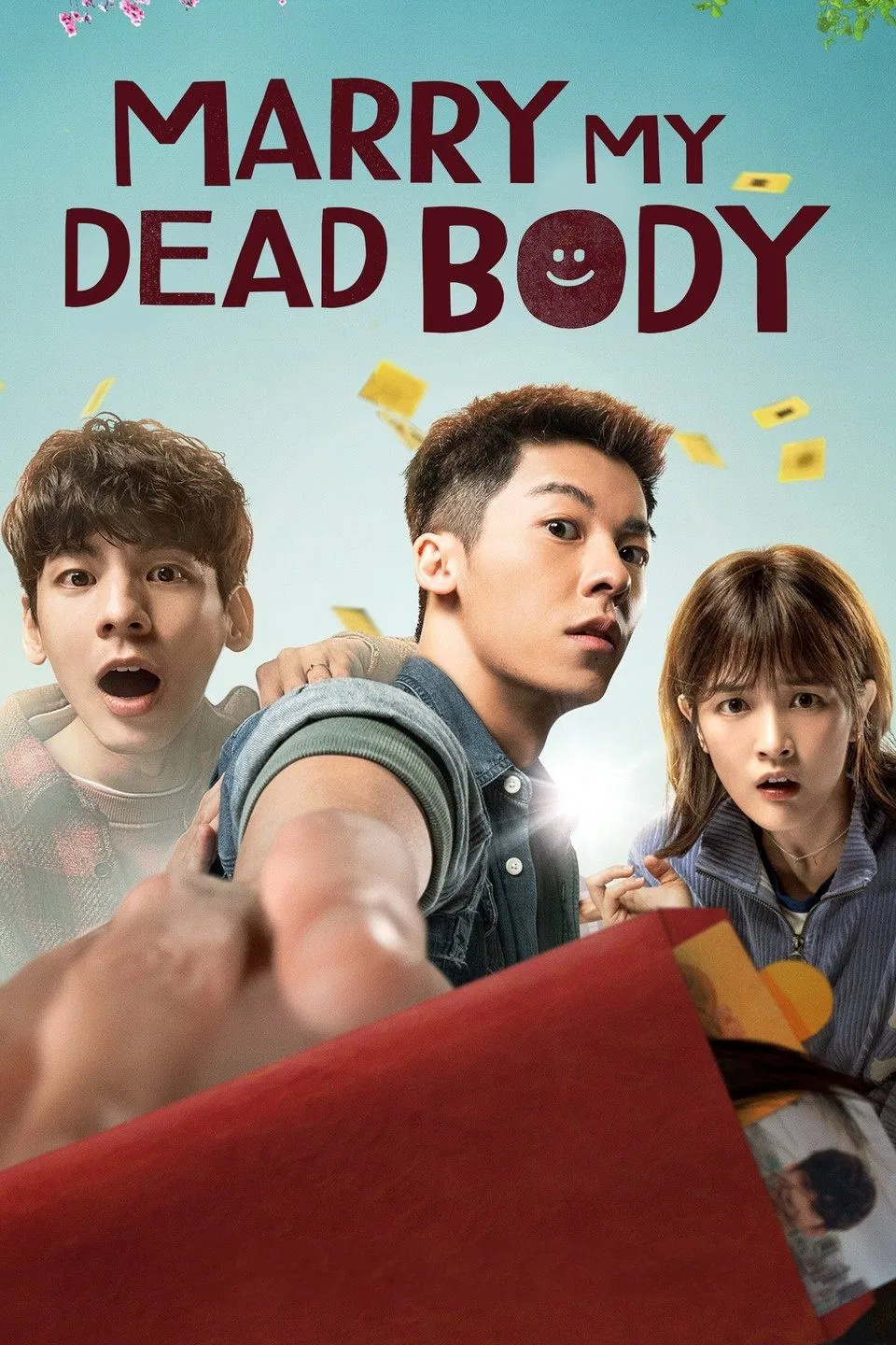 Poster chính thức của phim Phim Hài, Phim Hành Động "Chuyện Tôi Và Ma Quỷ Thành Người Một Nhà" (Marry My Dead Body - 2023), với sự tham gia của diễn viên Hứa Quang Hán và Austin Lin.