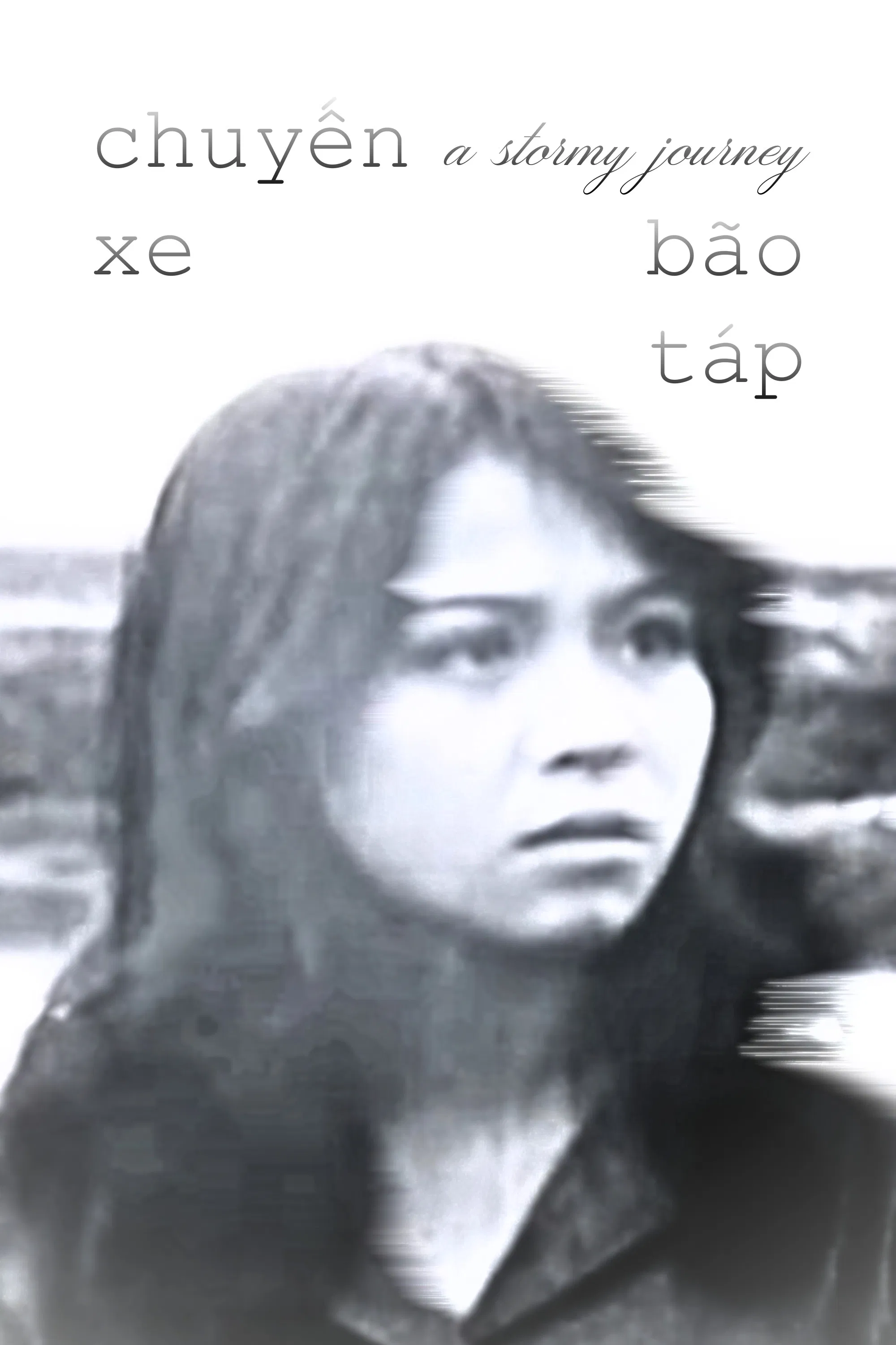 Poster chính thức của phim Phim Tâm Lý "Chuyến xe bão táp" (A Stormy Journey - 1977), với sự tham gia của diễn viên Thinh Trinh và Mai Chau.