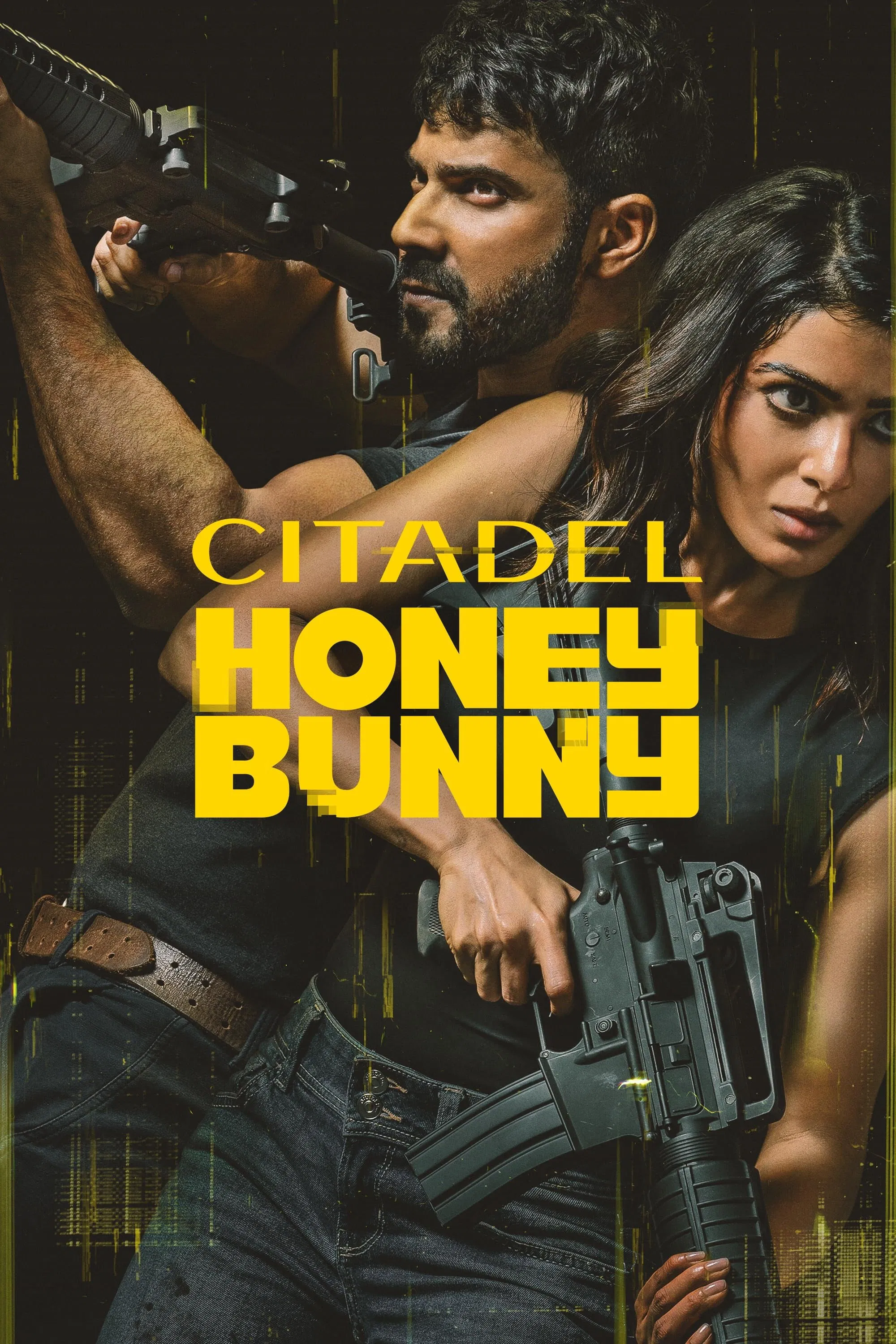 Poster chính thức của phim Phim Hành Động & Phiêu Lưu, Phim Tâm Lý "Citadel: Honey & Bunny" (Citadel Honey Bunny - 2024), với sự tham gia của diễn viên Samantha Ruth Prabhu và Varun Dhawan.