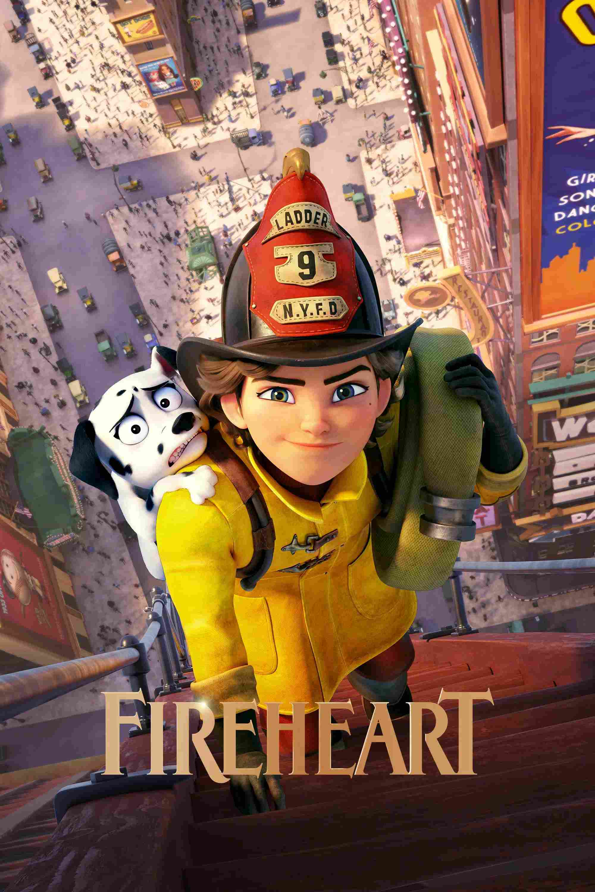 Poster chính thức của phim Phim Hoạt Hình, Phim Phiêu Lưu "Cô Bé Cứu Hỏa" (Fireheart - 2022), với sự tham gia của diễn viên Olivia Cooke và Kenneth Branagh.