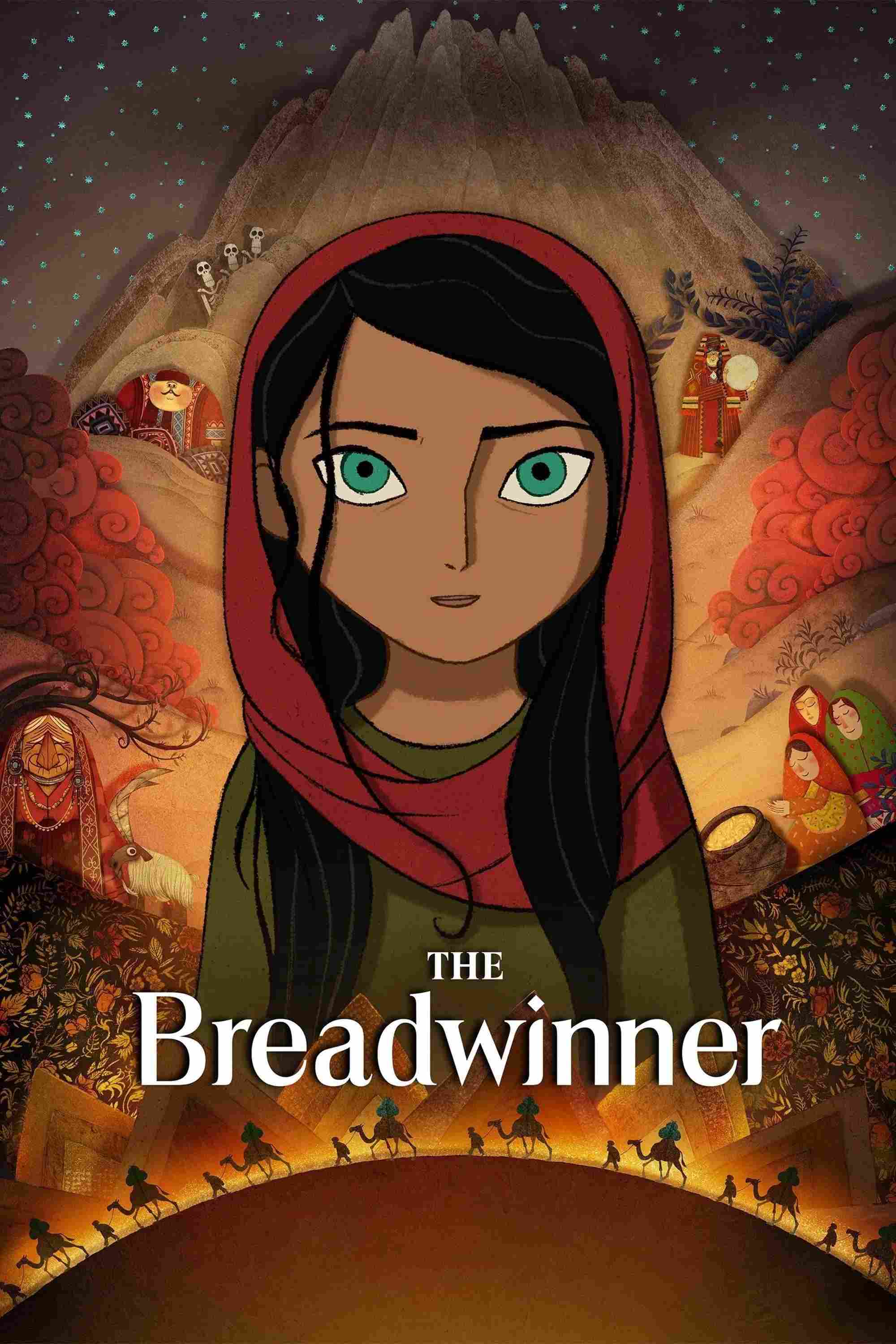 Poster chính thức của phim Phim Hoạt Hình, Phim Chiến Tranh "Cô Bé Dũng Cảm" (The Breadwinner - 2017), với sự tham gia của diễn viên Saara Chaudry và Soma Bhatia.