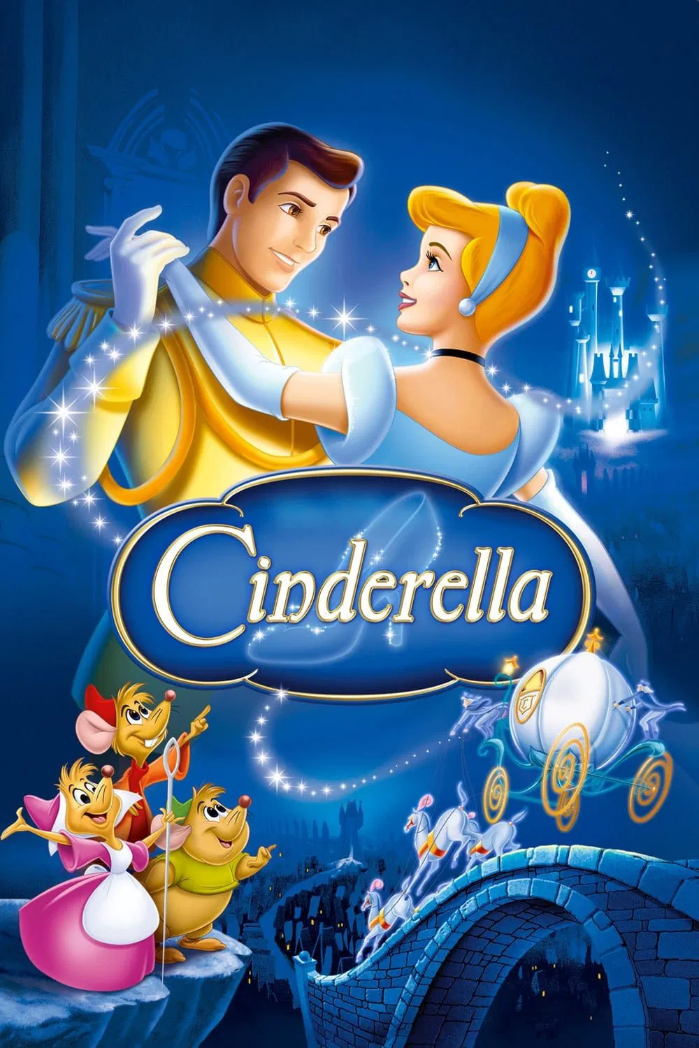 Poster chính thức của phim Phim Gia Đình, Phim Giả Tượng "Cô Bé Lọ Lem" (Cinderella - 1950), với sự tham gia của diễn viên Ilene Woods và Eleanor Audley.