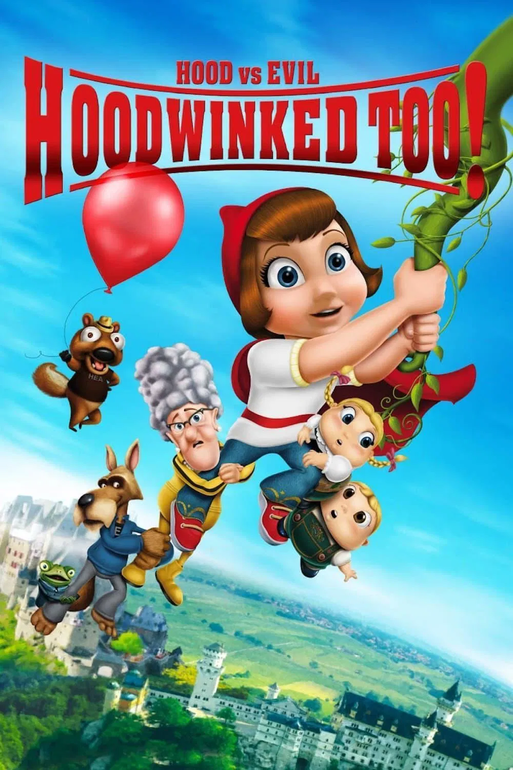 Poster chính thức của phim Phim Hài, Phim Hoạt Hình "Cô Bé Quàng Khăn Đỏ" (Hoodwinked Too! Hood VS. Evil - 2011), với sự tham gia của diễn viên Hayden Panettiere và Glenn Close.