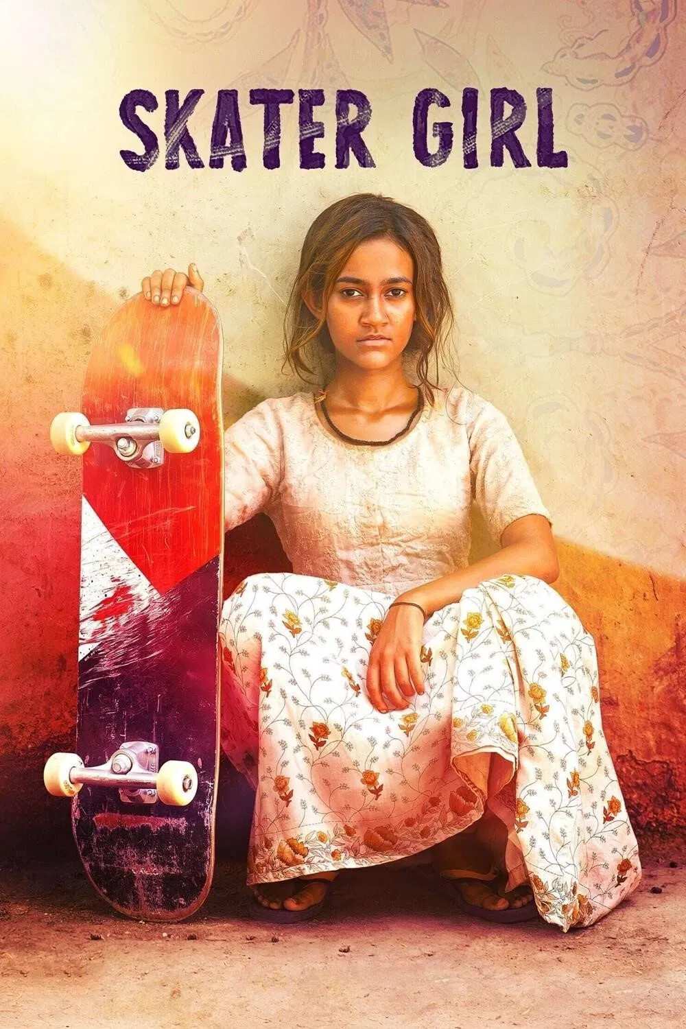 Poster chính thức của phim Phim Tâm Lý, Phim Gia Đình "Cô Bé Trượt Ván" (Skater Girl - 2021), với sự tham gia của diễn viên Rachel Sanchita Gupta và Amy Maghera.