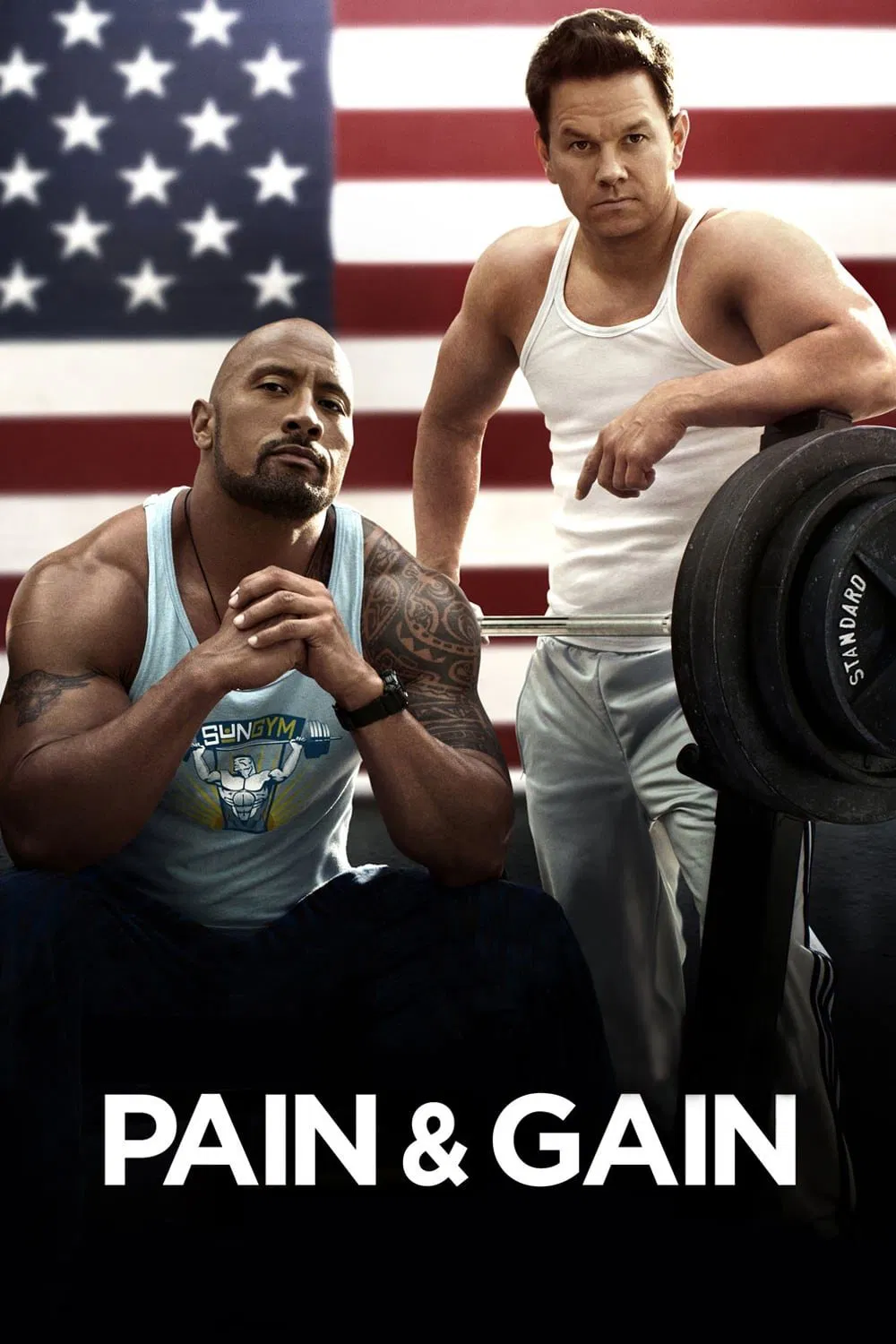 Poster chính thức của phim Phim Hài, Phim Hình Sự "Có Chơi, Có Nhận" (Pain & Gain - 2013), với sự tham gia của diễn viên Mark Wahlberg và Dwayne Johnson.