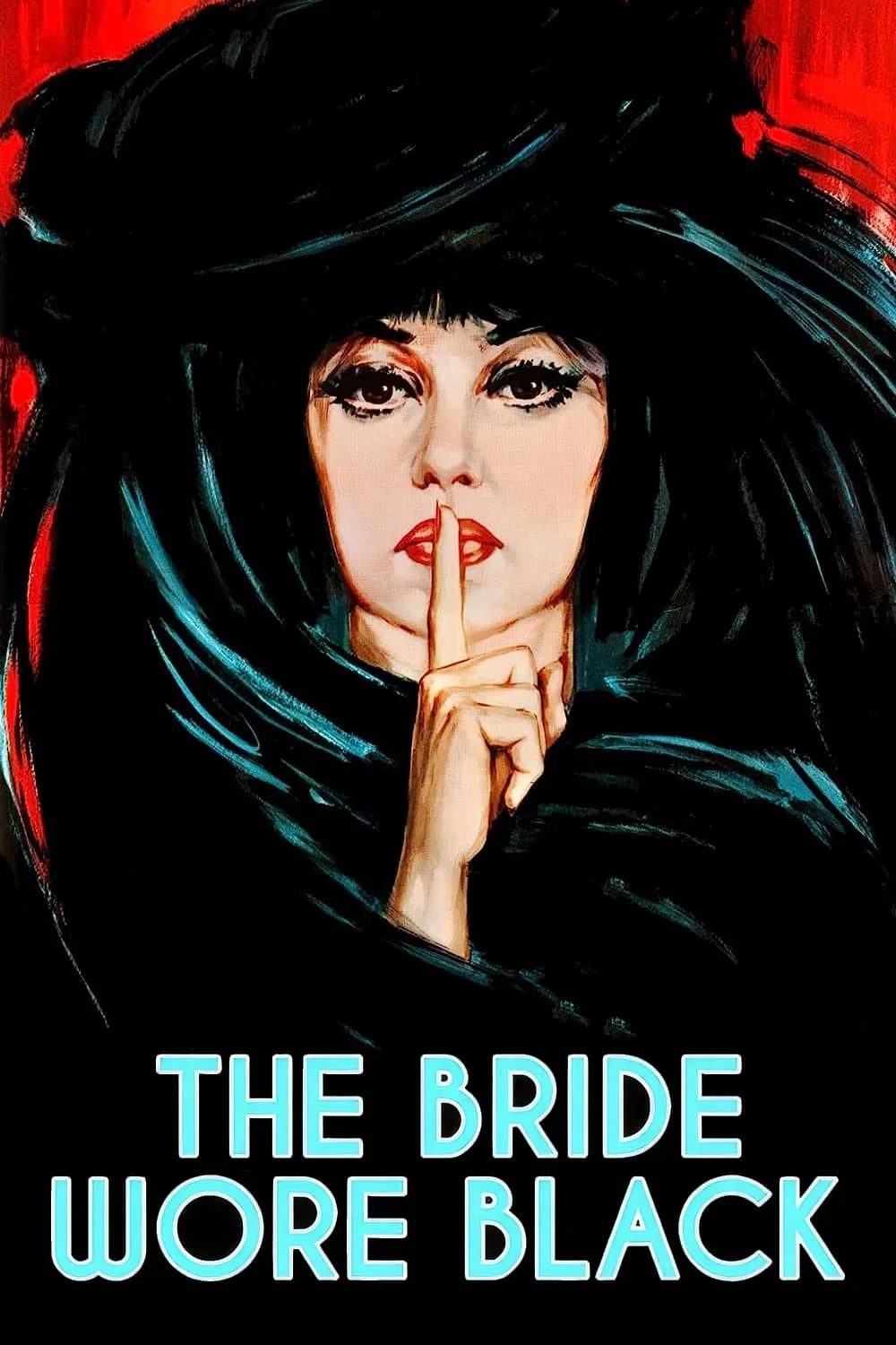 Poster chính thức của phim Phim Hình Sự, Phim Tâm Lý "Cô Dâu Đen" (The Bride Wore Black - 1968), với sự tham gia của diễn viên Jeanne Moreau và Michel Bouquet.
