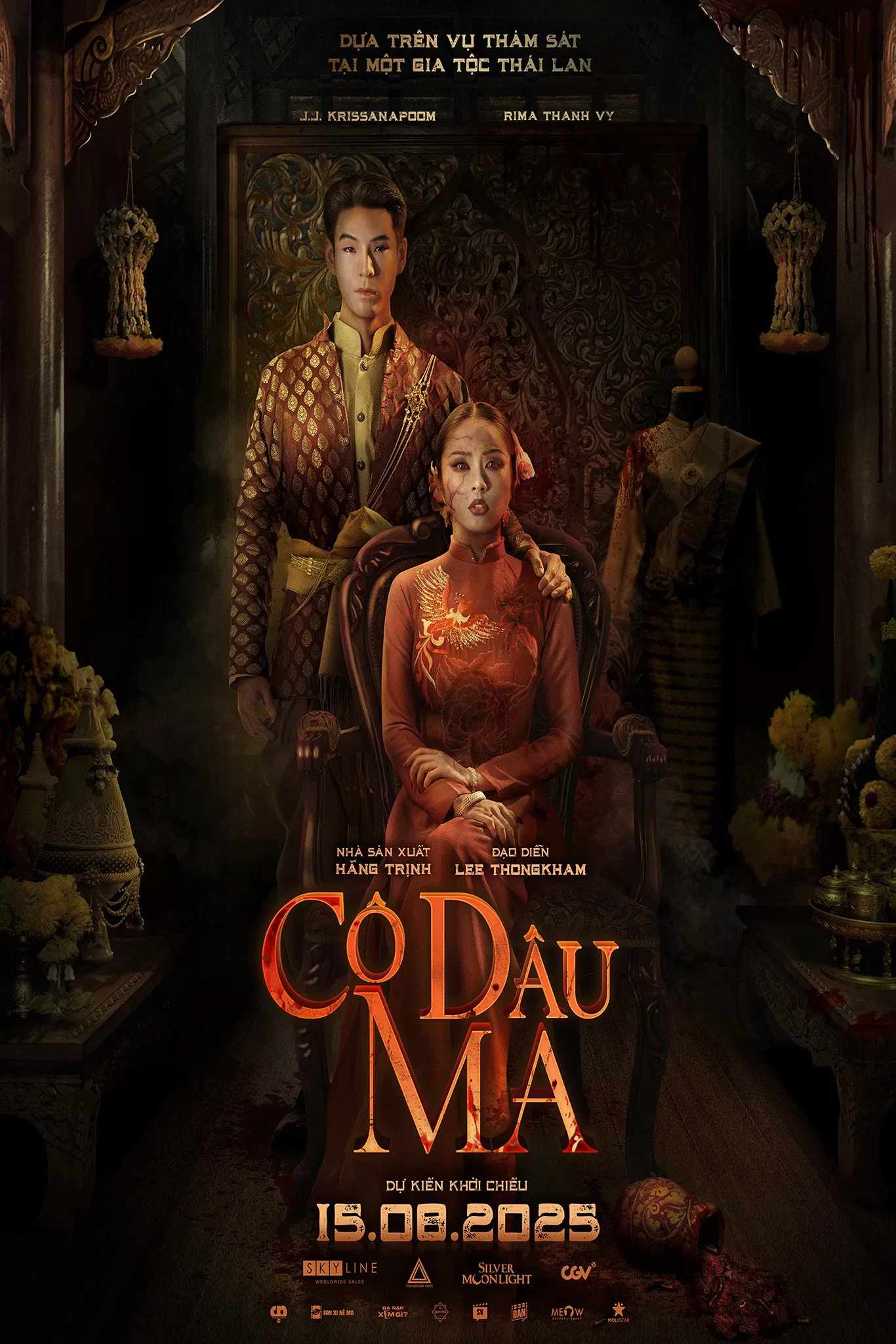Poster chính thức của phim Phim Kinh Dị "Cô Dâu Ma" (The Bride - 2025), với sự tham gia của diễn viên Kritsanapoom Pibulsonggram và Rima Thanh Vy.