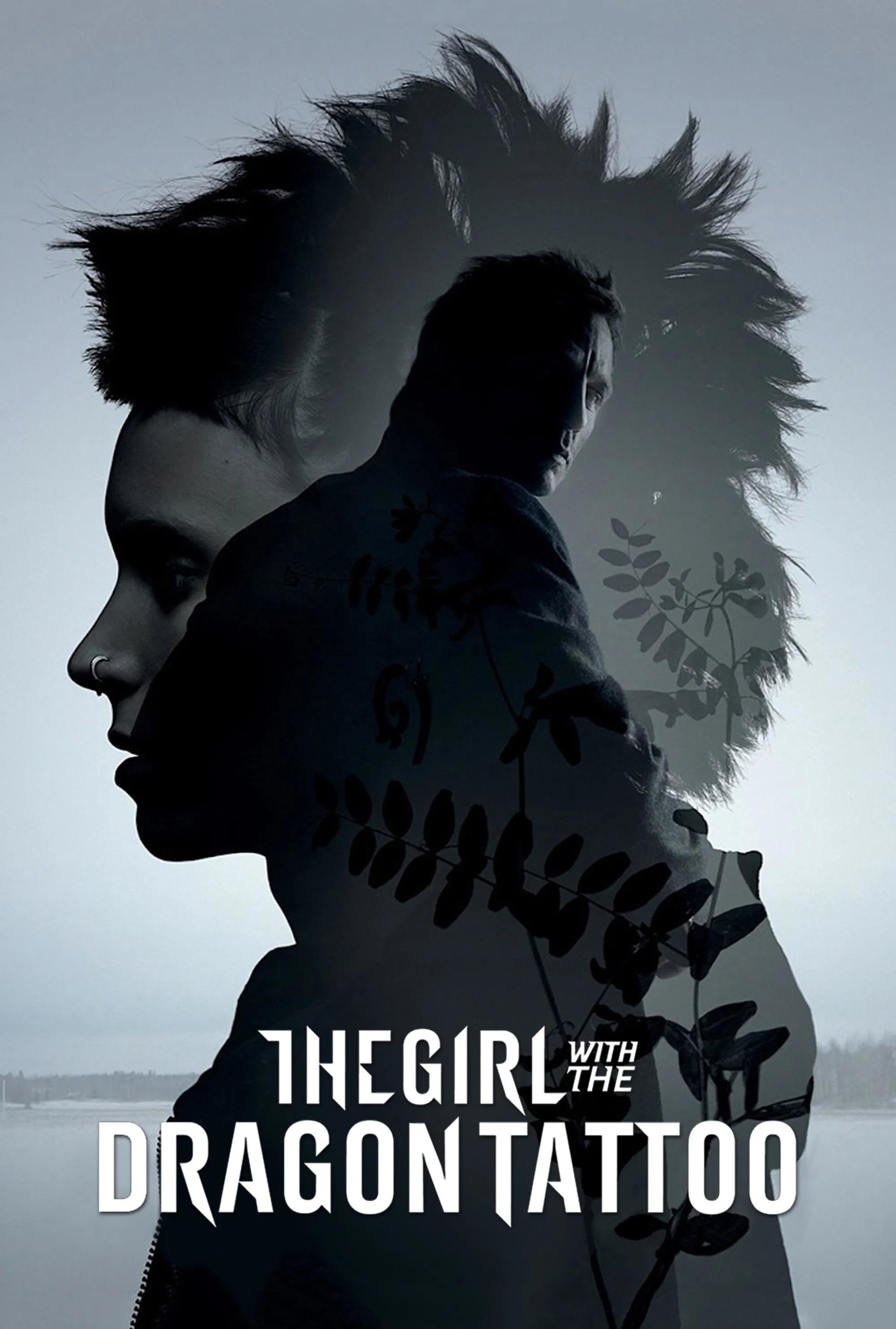 Poster chính thức của phim Phim Giật Gân, Phim Hình Sự "Cô Gái Có Hình Xăm Rồng" (The Girl with the Dragon Tattoo - 2011), với sự tham gia của diễn viên Daniel Craig và Rooney Mara.
