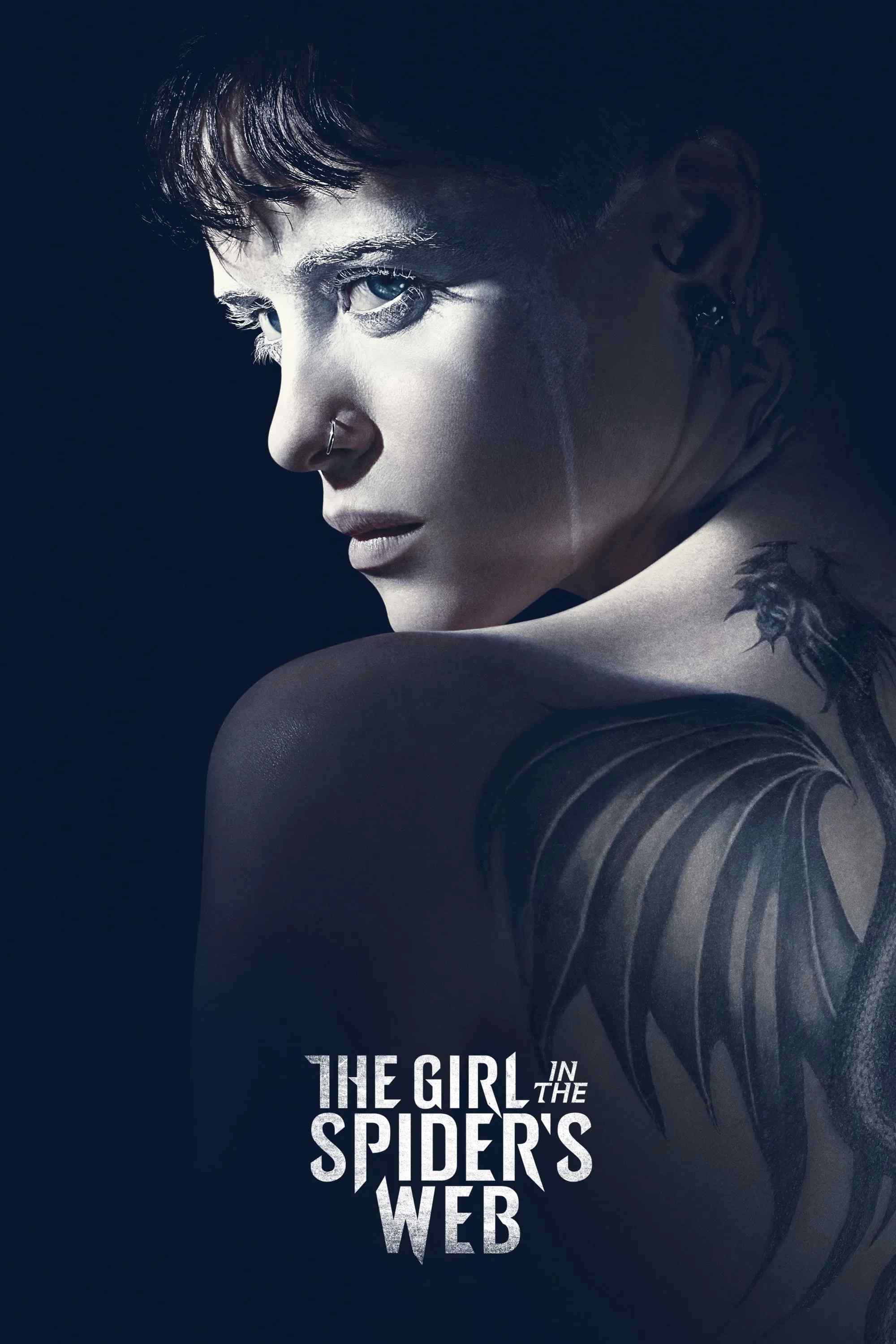 Poster chính thức của phim Phim Hành Động, Phim Hình Sự "Cô Gái Trong Lưới Nhện Ảo" (The Girl in the Spider's Web - 2018), với sự tham gia của diễn viên Claire Foy và Sverrir Gudnason.