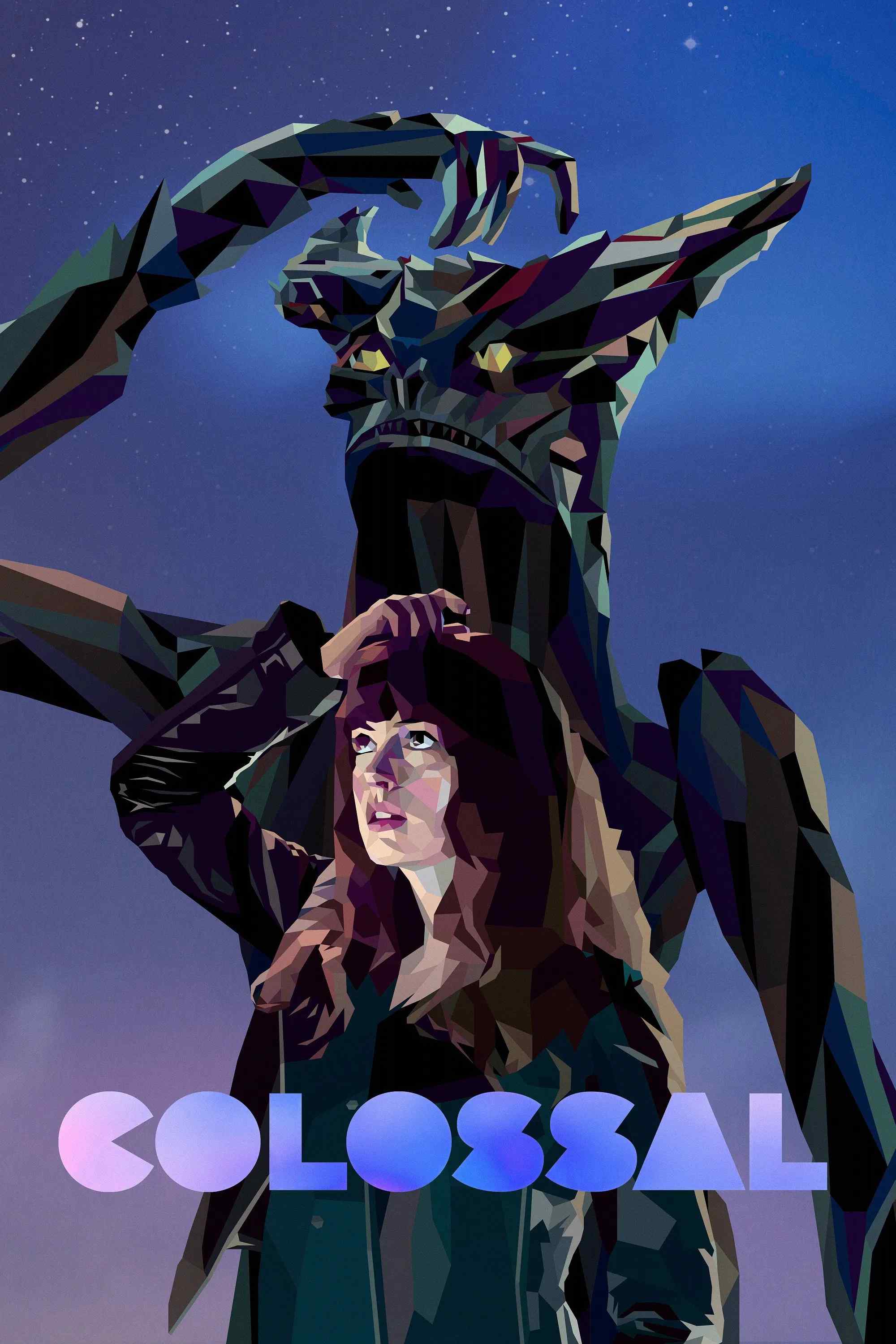 Poster chính thức của phim Phim Tâm Lý, Phim Giả Tượng "Cô Gái và Gã Khổng Lồ" (Colossal - 2017), với sự tham gia của diễn viên Anne Hathaway và Jason Sudeikis.