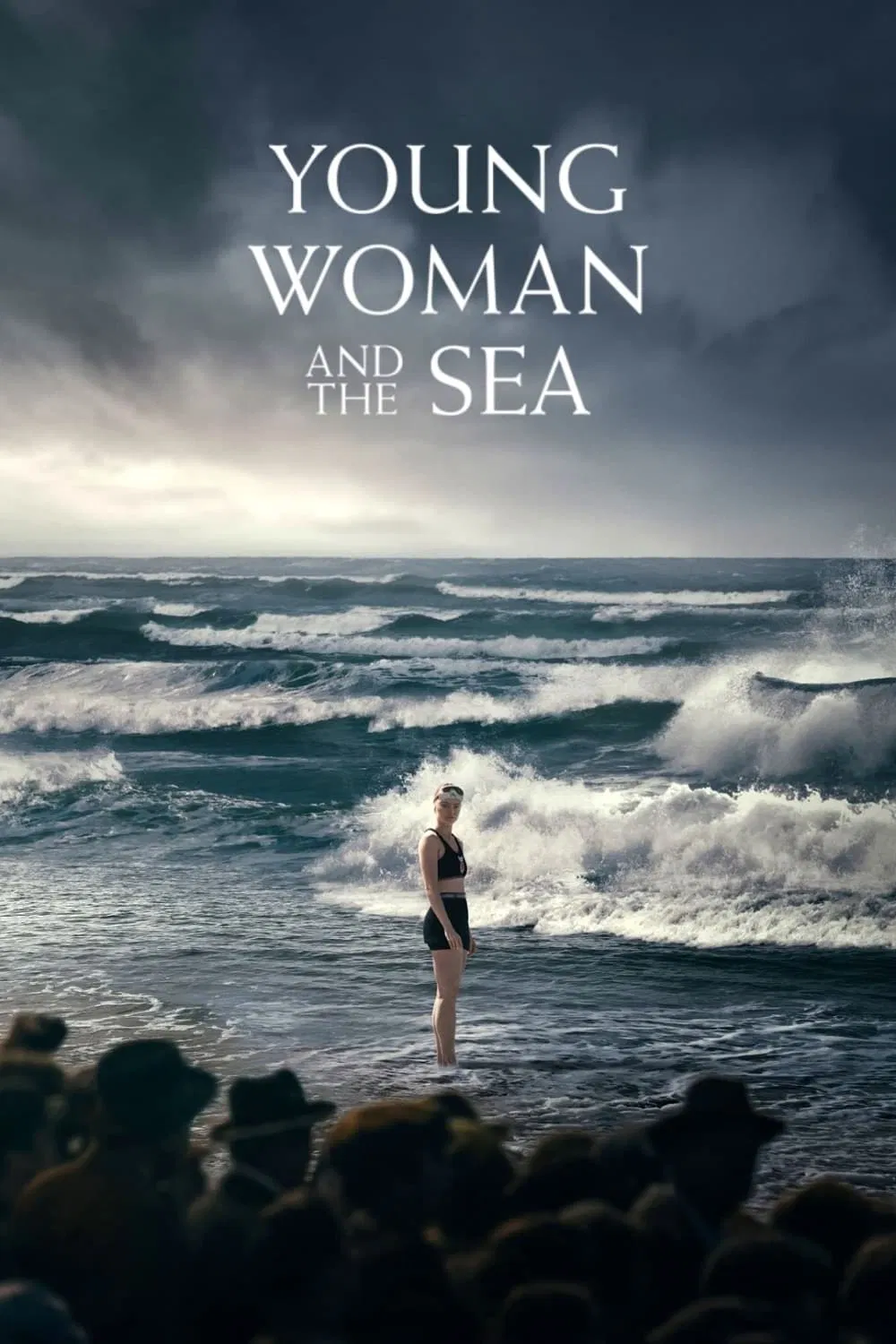 Poster chính thức của phim Phim Lịch Sử, Phim Tâm Lý "Cô Gái Vượt Biển" (Young Woman and the Sea - 2024), với sự tham gia của diễn viên Daisy Ridley và Tilda Cobham-Hervey.