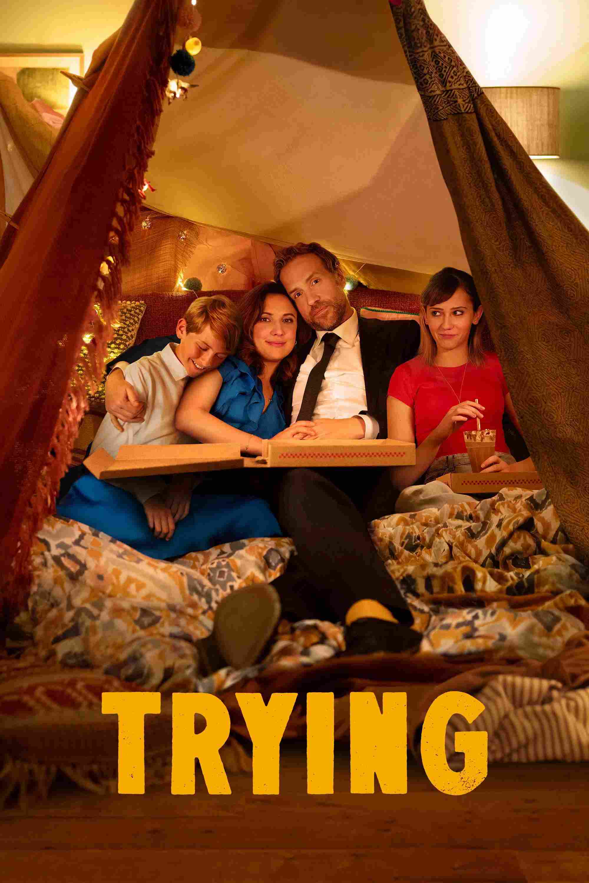 Poster chính thức của phim Phim Hài "Cố Gắng (Phần 4)" (Trying - 2020), với sự tham gia của diễn viên Rafe Spall và Esther Smith.