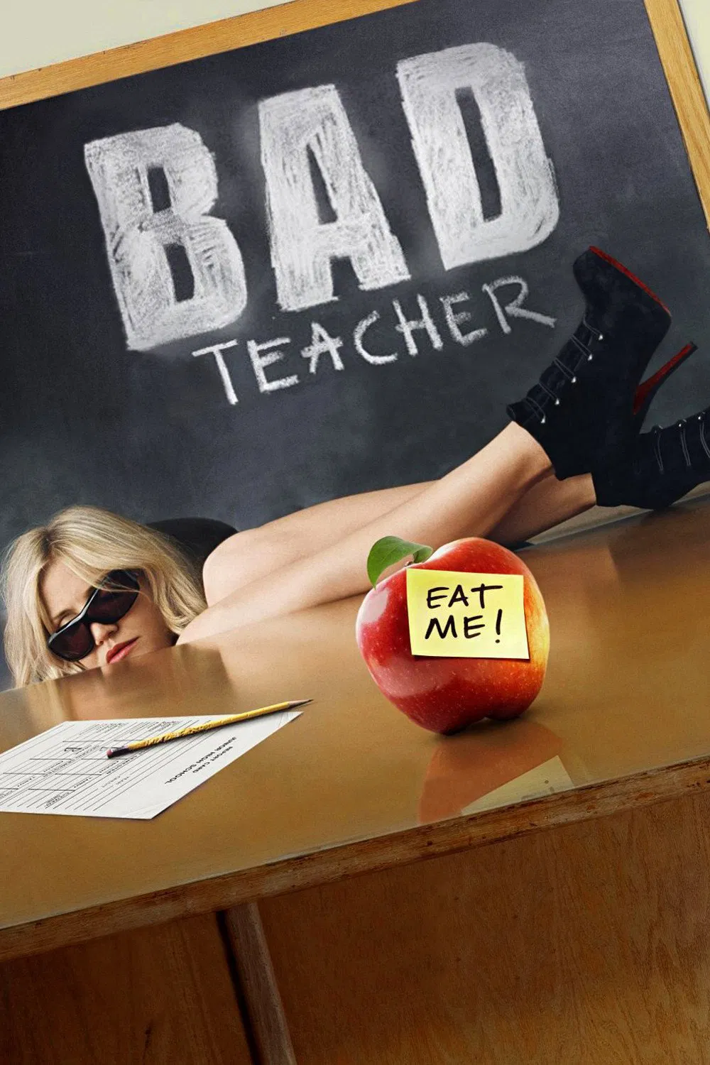 Poster chính thức của phim Phim Hài "Cô Giáo Lắm Chiêu" (Bad Teacher - 2011), với sự tham gia của diễn viên Cameron Diaz và Justin Timberlake.