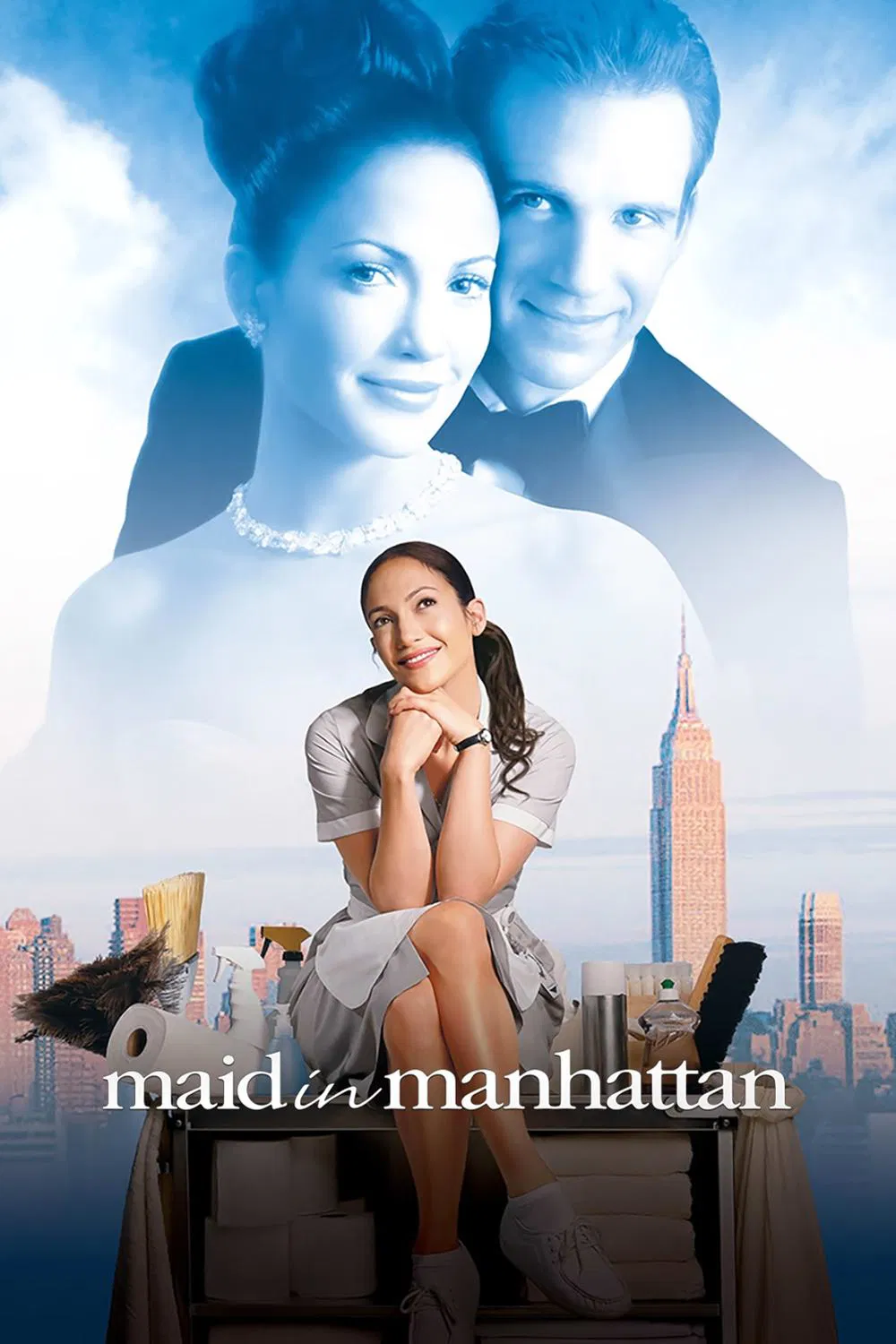 Poster chính thức của phim Phim Hài, Phim Tâm Lý "Cô Hầu Phòng Ở Manhattan" (Maid in Manhattan - 2002), với sự tham gia của diễn viên Jennifer Lopez và Ralph Fiennes.