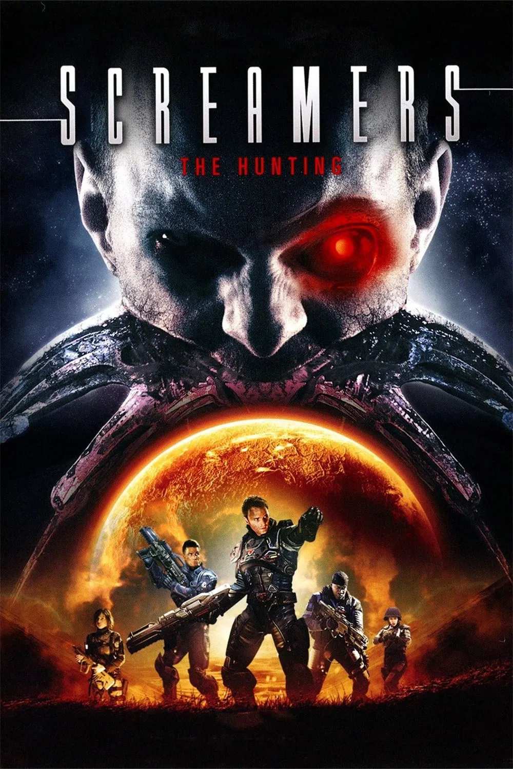 Poster chính thức của phim Phim Hành Động, Phim Kinh Dị "Cổ Máy Lùng Diệt" (Screamers: The Hunting - 2009), với sự tham gia của diễn viên Gina Holden và Jana Pallaske.