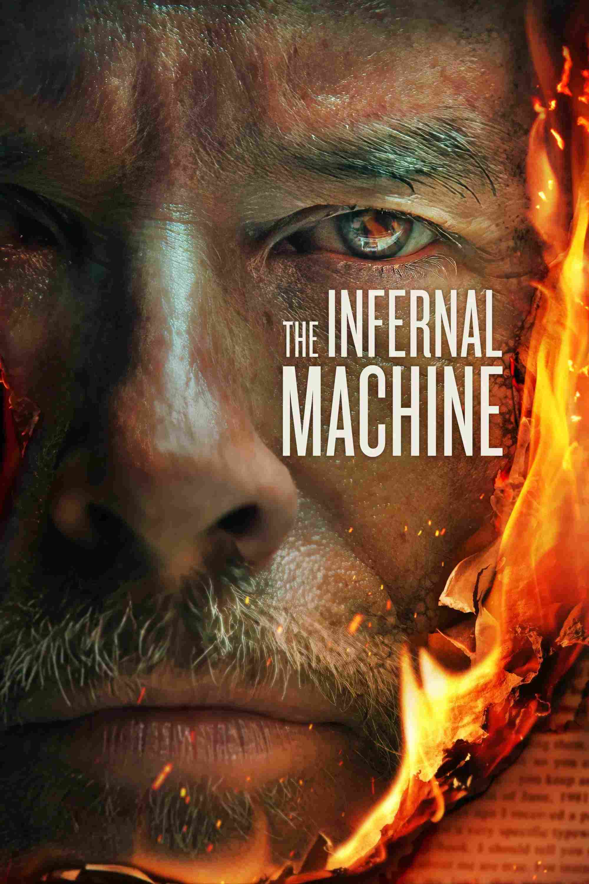 Poster chính thức của phim Phim Giật Gân, Phim Bí Ẩn "Cỗ Máy Vô Gian" (The Infernal Machine - 2022), với sự tham gia của diễn viên Guy Pearce và Alice Eve.