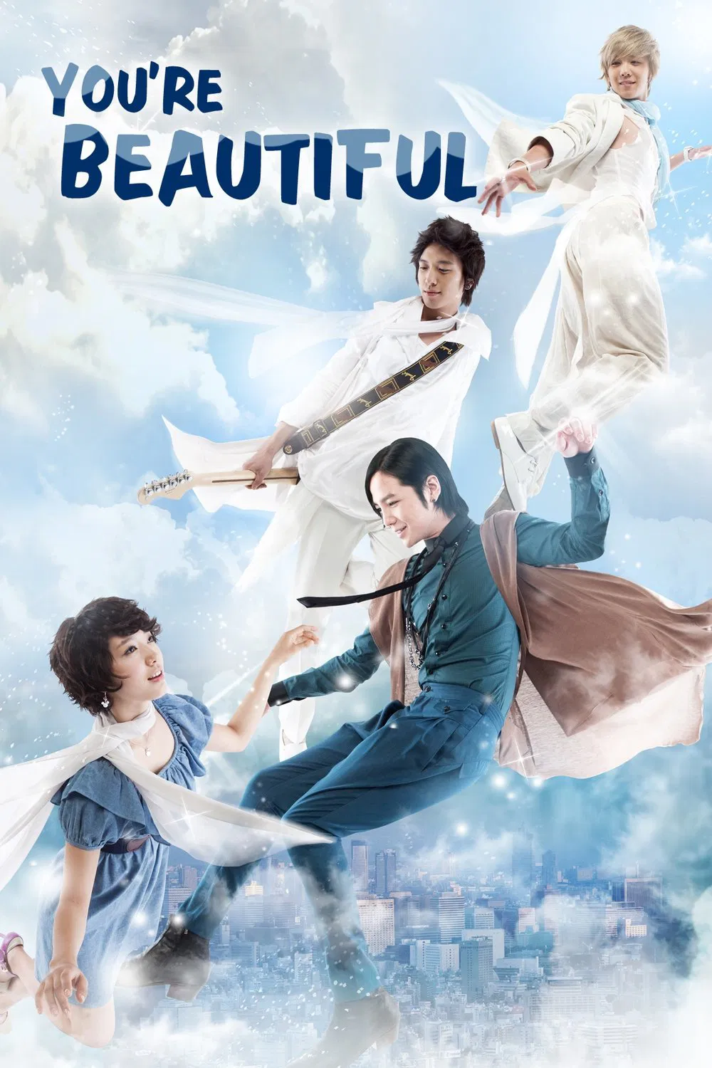 Poster chính thức của phim Phim Hài, Phim Tâm Lý "Cô Nàng Đẹp Trai" (You Are Beautiful - 2009), với sự tham gia của diễn viên Jang Keun-suk và Park Shin-hye.