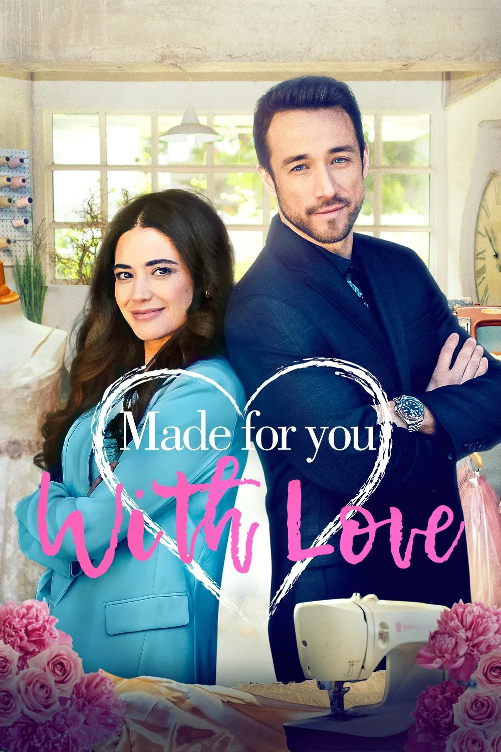 Poster chính thức của phim Phim Tình Cảm, Phim Truyền Hình "Cô Nàng Làm Váy Cưới" (Made for You with Love - 2019), với sự tham gia của diễn viên Edy Ganem và Brendon Zub.