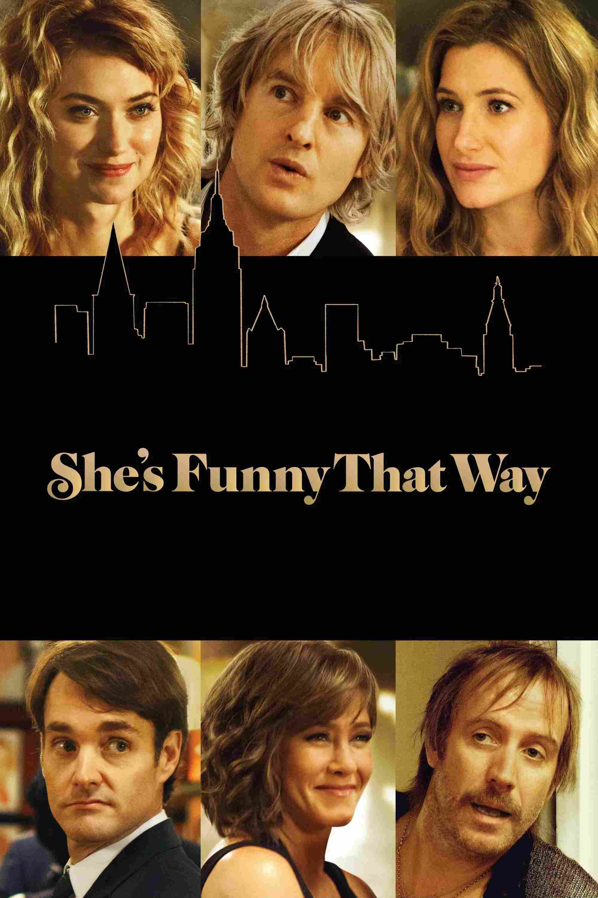 Poster chính thức của phim Phim Hài, Phim Tình Cảm "Cô Nàng Ngớ Ngẩn" (She's Funny That Way - 2015), với sự tham gia của diễn viên Owen Wilson và Imogen Poots.