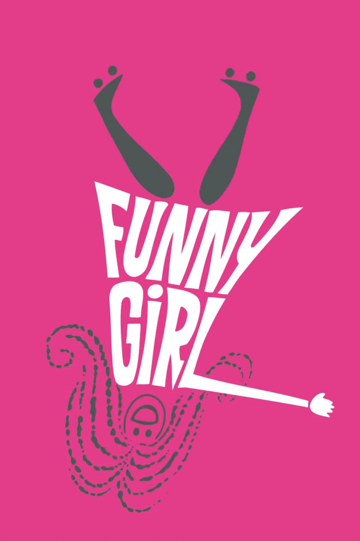 Poster chính thức của phim Phim Hài, Phim Tâm Lý "Cô Nàng Vui Tính" (Funny Girl - 1968), với sự tham gia của diễn viên Barbra Streisand và Omar Sharif.