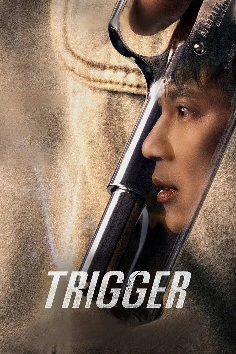 Poster chính thức của phim Phim Hành Động & Phiêu Lưu, Phim Tâm Lý "Cò Súng" (Trigger - 2025), với sự tham gia của diễn viên Park Yoon-ho và Kim Nam-gil.