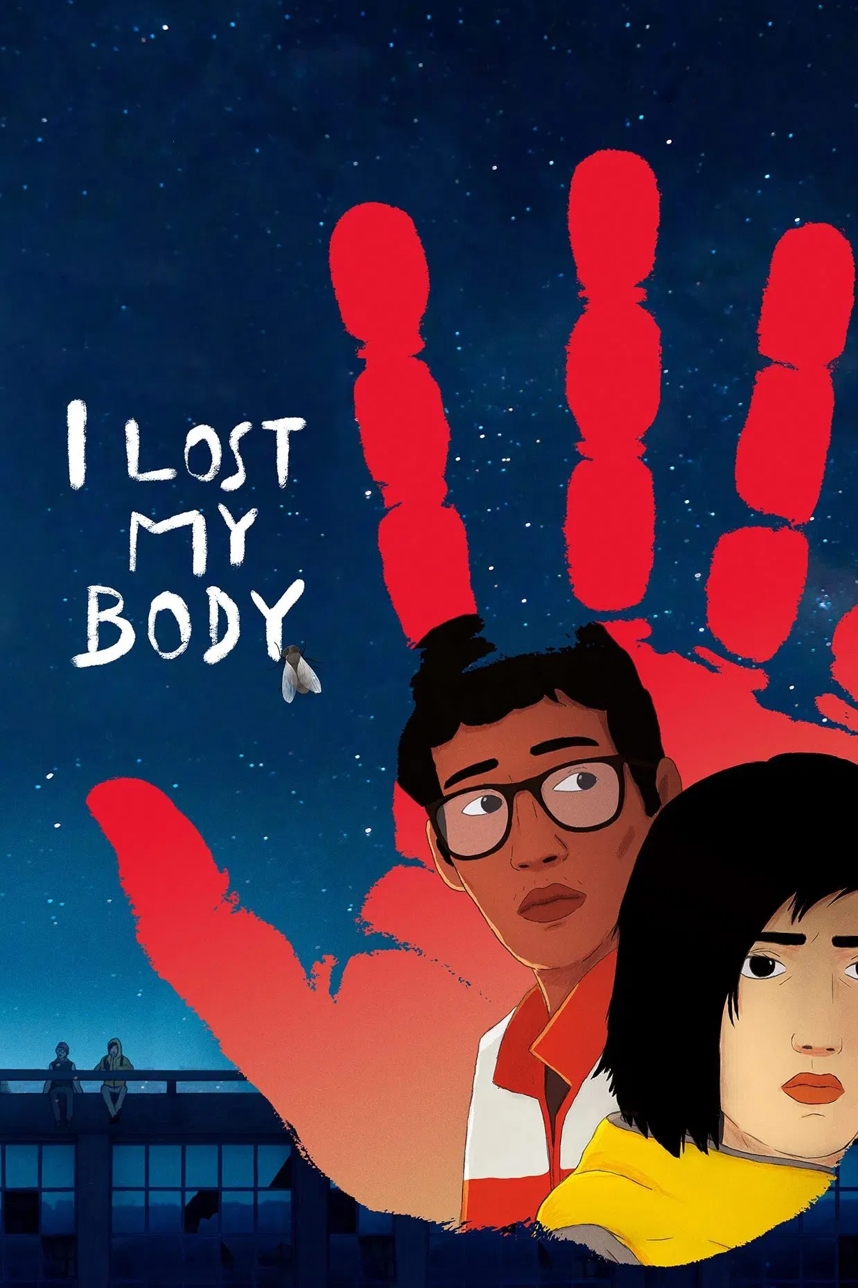 Poster chính thức của phim Phim Hoạt Hình, Phim Tâm Lý "Cơ Thể Tôi Đâu Rồi?" (I Lost My Body - 2019), với sự tham gia của diễn viên Hakim Faris và Victoire du Bois.