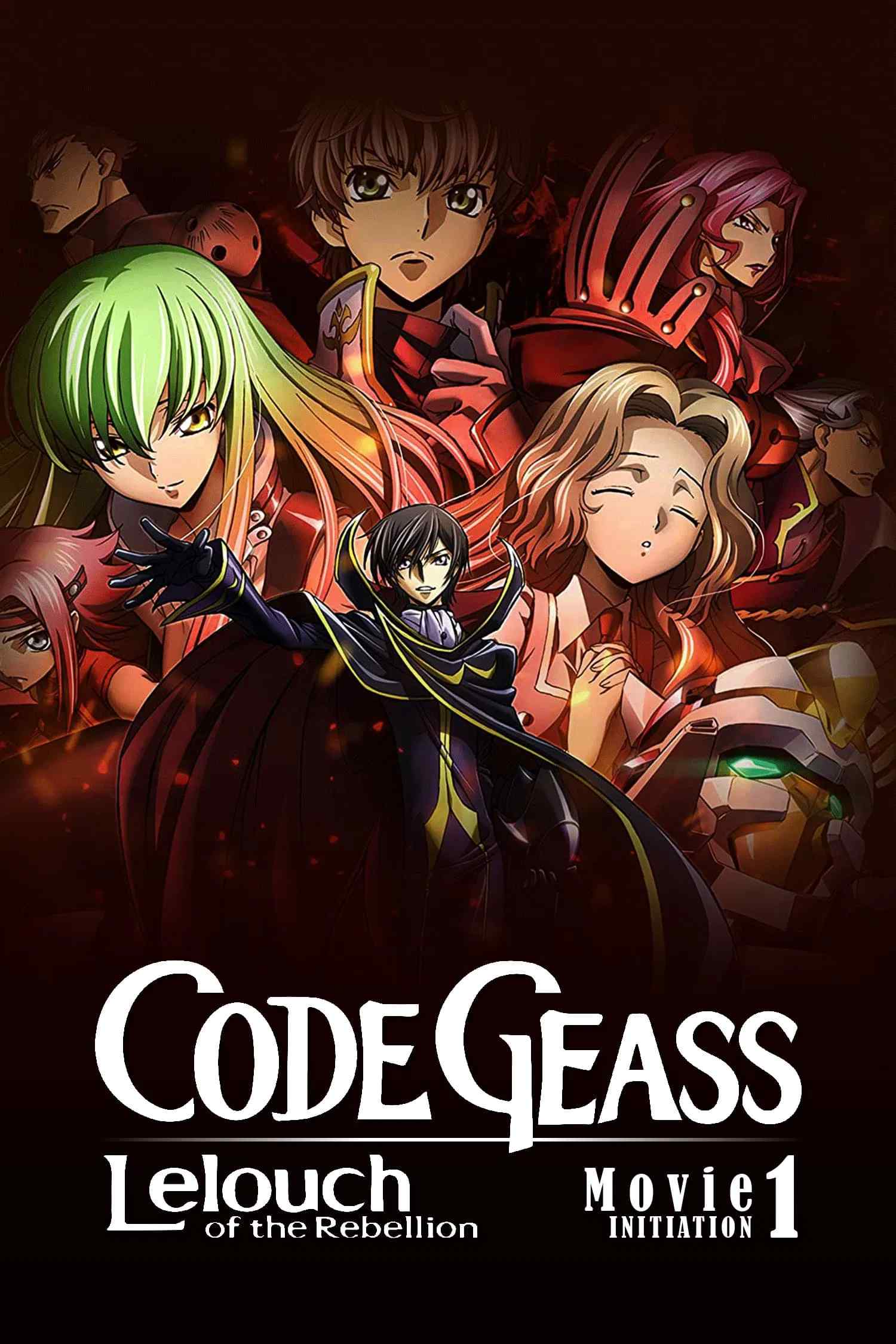 Poster chính thức của phim Phim Viễn Tưởng, Phim Hoạt Hình "Code Geass: Lelouch Of The Rebellion I - Initiation" (Code Geass: Lelouch of the Rebellion I - Initiation - 2017), với sự tham gia của diễn viên Jun Fukuyama và Sayaka Ohara.