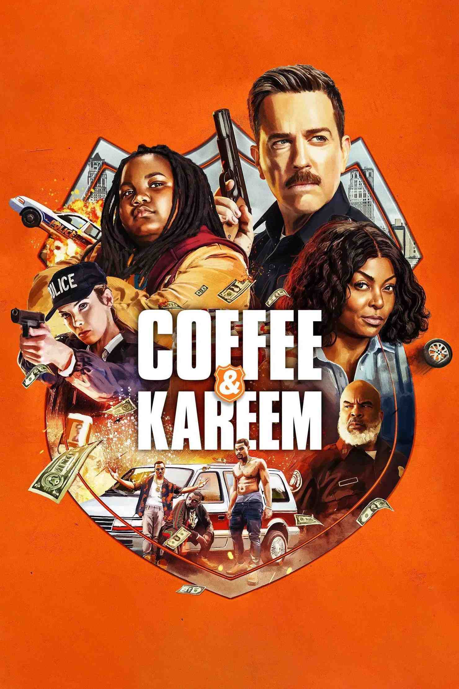 Poster chính thức của phim Phim Hài, Phim Hành Động "Coffee & Kareem" (Coffee & Kareem - 2020), với sự tham gia của diễn viên Ed Helms và Taraji P. Henson.