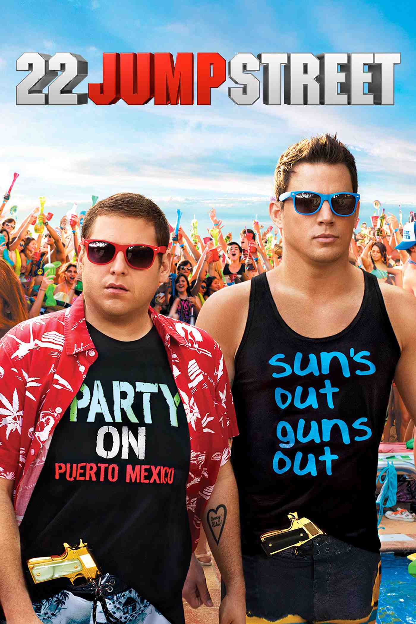 Poster chính thức của phim Phim Hình Sự, Phim Hài "Cớm Đại Học" (22 Jump Street - 2014), với sự tham gia của diễn viên Jonah Hill và Channing Tatum.