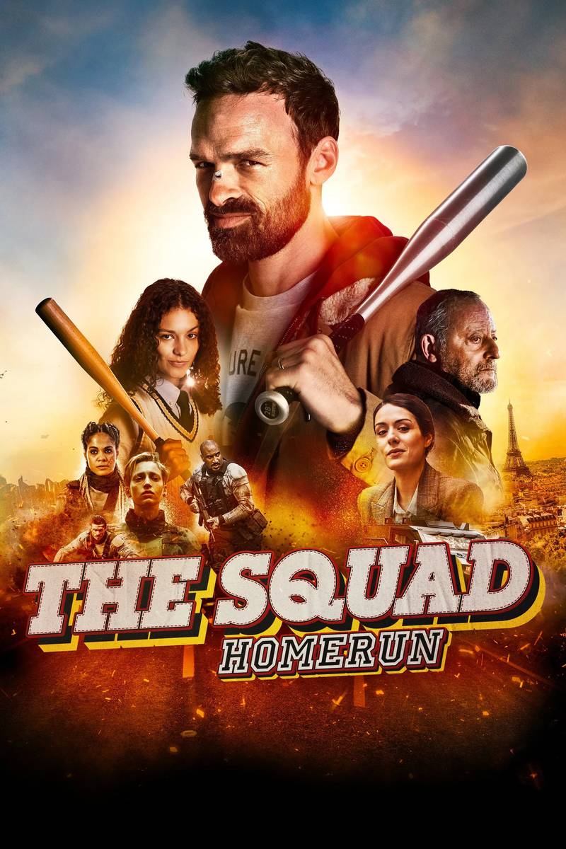 Poster chính thức của phim Phim Hành Động, Phim Giật Gân "Cớm Già Gân 2" (The Squad: Home Run - 2023), với sự tham gia của diễn viên Alban Lenoir và Jean Reno.