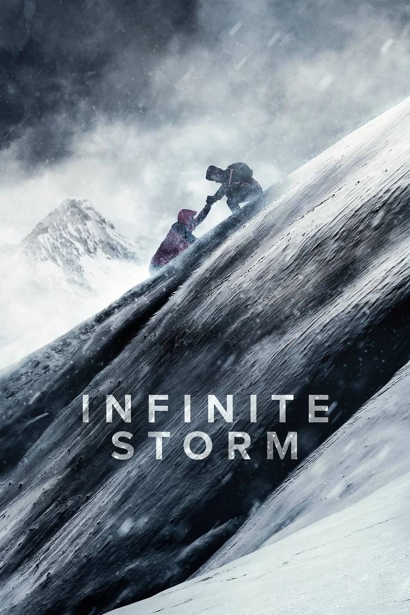 Poster chính thức của phim Phim Giật Gân, Phim Phiêu Lưu "Cơn Bão Vô Tận" (Infinite Storm - 2022), với sự tham gia của diễn viên Naomi Watts và Billy Howle.