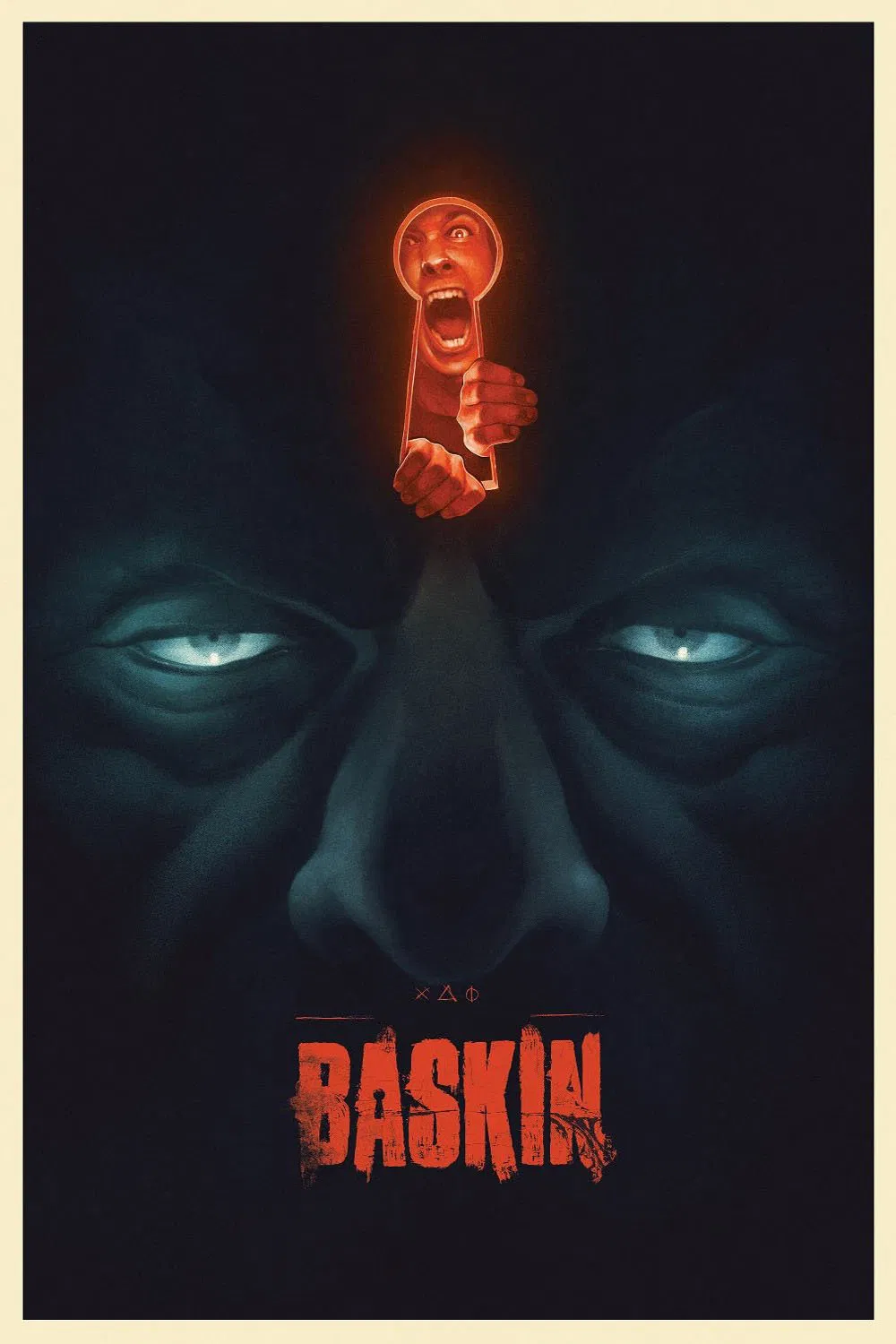 Poster chính thức của phim Phim Kinh Dị, Phim Giật Gân "Con Đường Đến Địa Ngục" (Baskin - 2015), với sự tham gia của diễn viên Mehmet Cerrahoglu và Görkem Kasal.