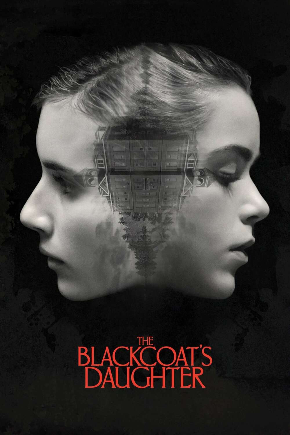 Poster chính thức của phim Phim Kinh Dị, Phim Bí Ẩn "Con Gái Kẻ Áo Khoác Đen" (The Blackcoat's Daughter - 2017), với sự tham gia của diễn viên Emma Roberts và Kiernan Shipka.
