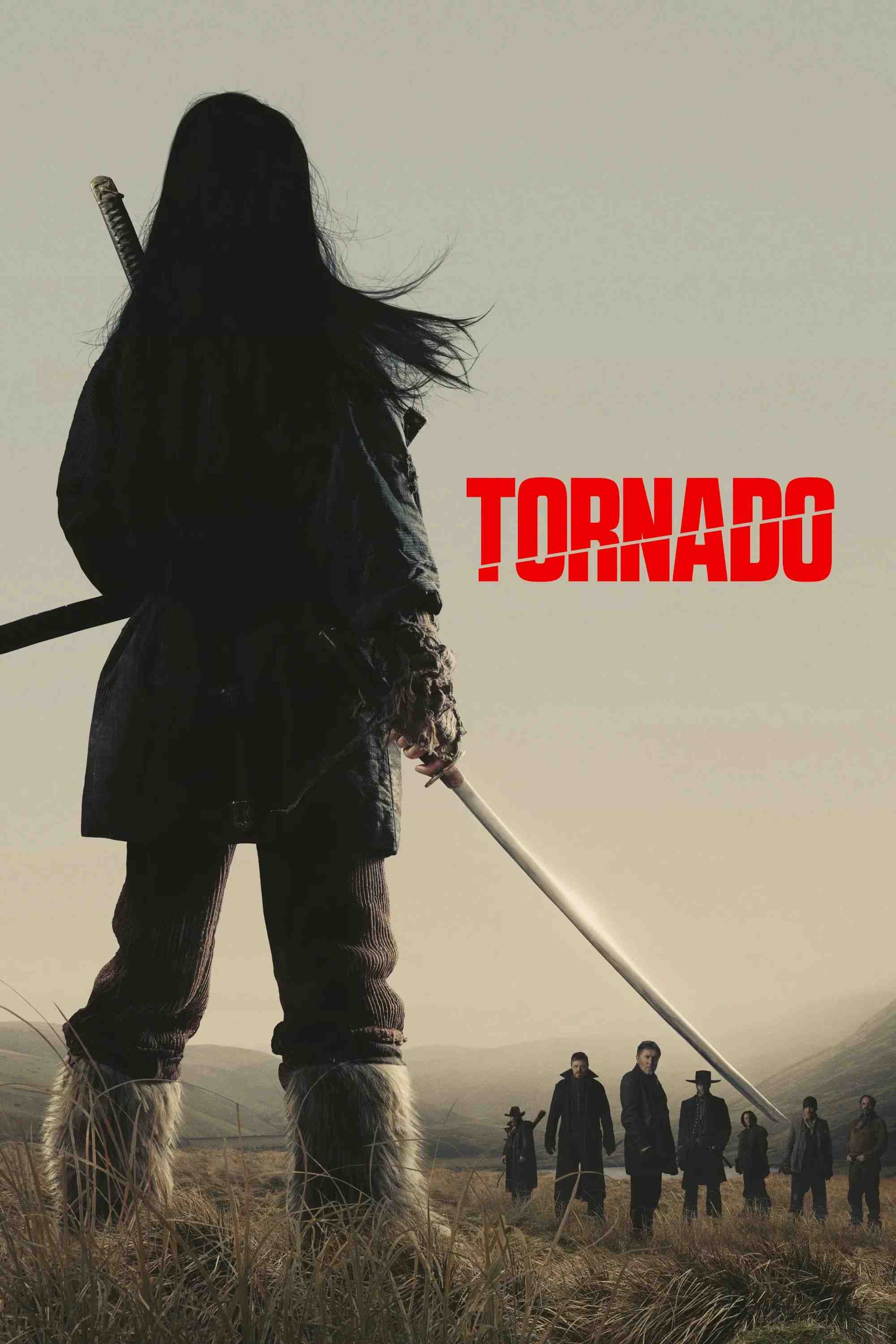 Poster chính thức của phim Phim Tâm Lý, Phim Hành Động "Cơn Lốc Hận Thù" (Tornado - 2025), với sự tham gia của diễn viên Kōki và Tim Roth.