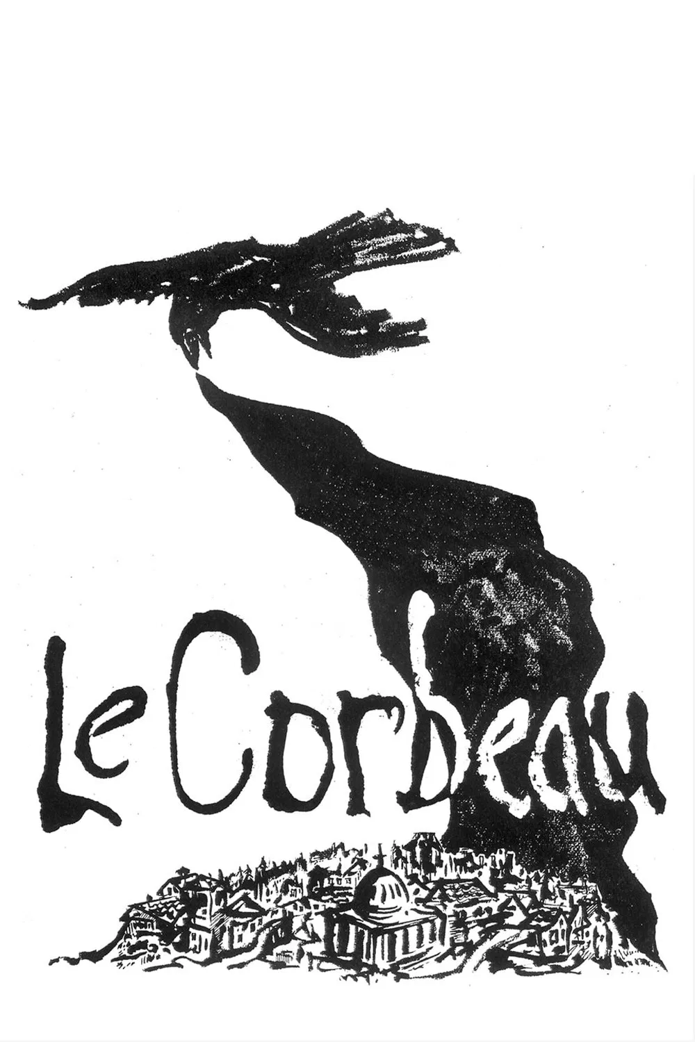 Poster chính thức của phim Phim Bí Ẩn, Phim Tâm Lý "Con Quạ" (Le Corbeau - 1943), với sự tham gia của diễn viên Pierre Fresnay và Ginette Leclerc.