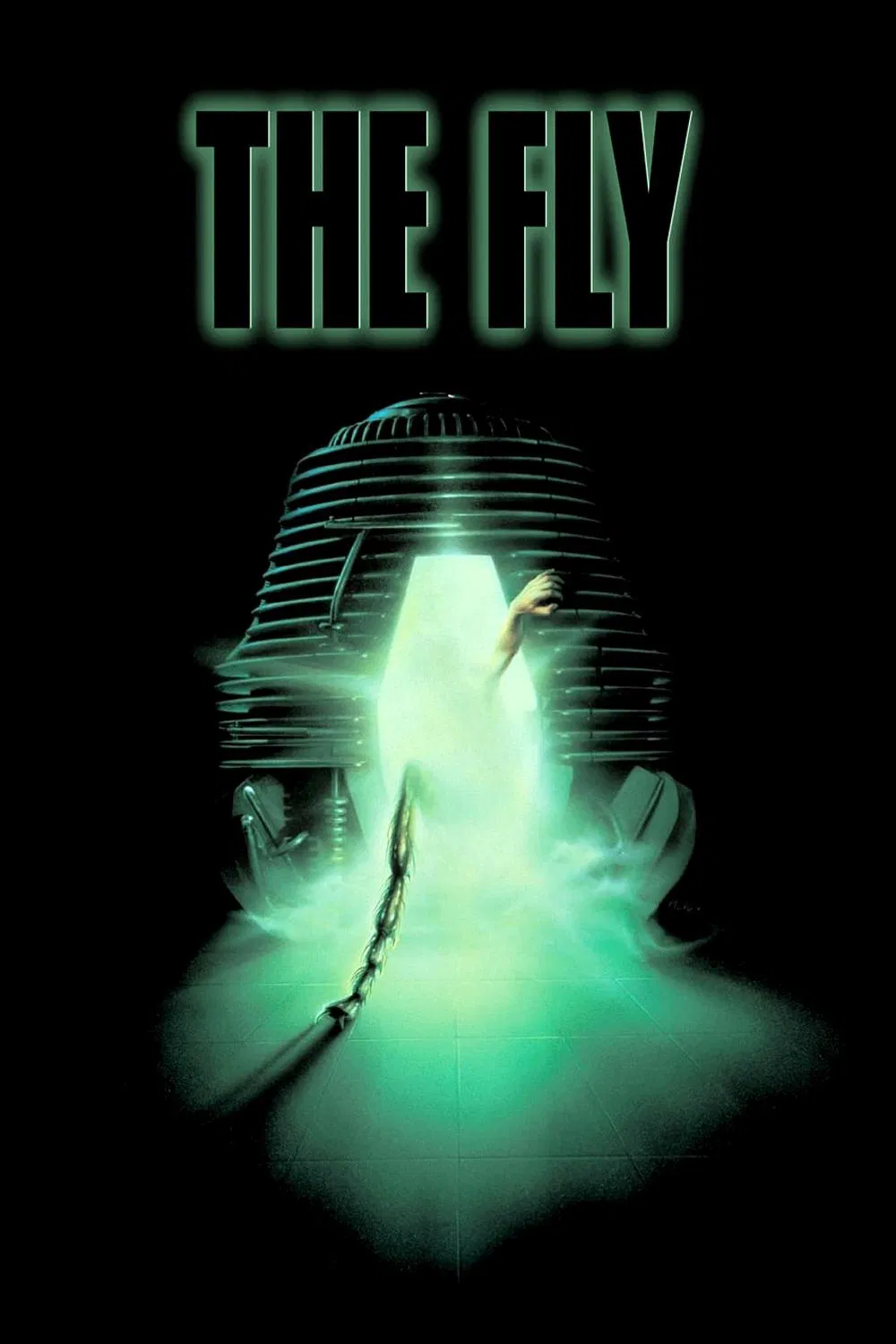 Poster chính thức của phim Phim Kinh Dị, Phim Viễn Tưởng "Con Ruồi" (The Fly - 1986), với sự tham gia của diễn viên Jeff Goldblum và Geena Davis.