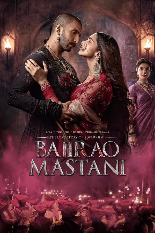 Poster chính thức của phim Phim Lịch Sử, Phim Tình Cảm "Con Tim Bất Diệt" (Bajirao Mastani - 2015), với sự tham gia của diễn viên Ranveer Singh và Deepika Padukone.