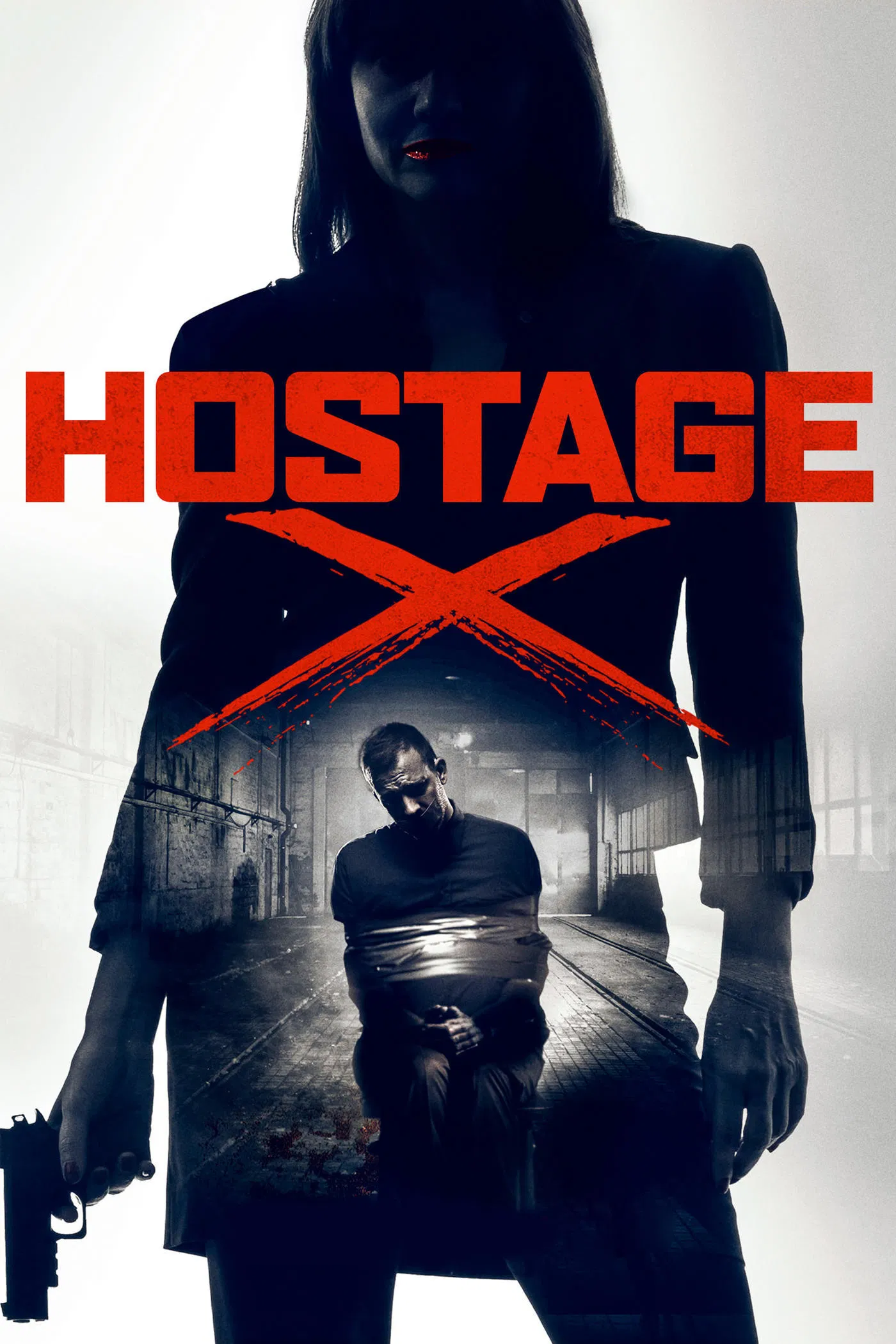 Poster chính thức của phim Phim Giật Gân "Con Tin Mật Danh X" (Hostage X - 2018), với sự tham gia của diễn viên Jason London và Ergün Şimşek.