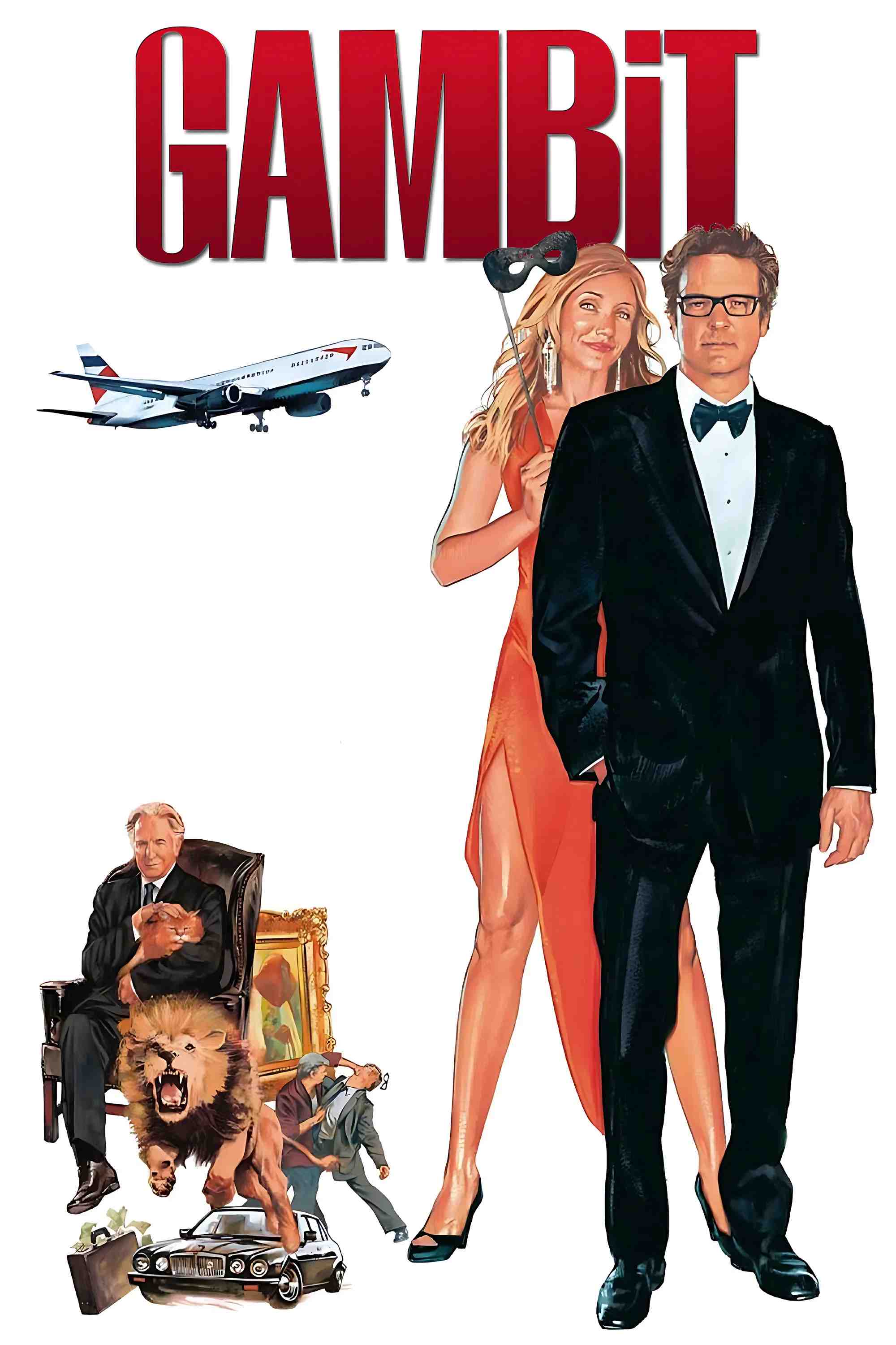 Poster chính thức của phim Phim Hài, Phim Hình Sự "Con Tốt Thí" (Gambit - 2012), với sự tham gia của diễn viên Colin Firth và Cameron Diaz.