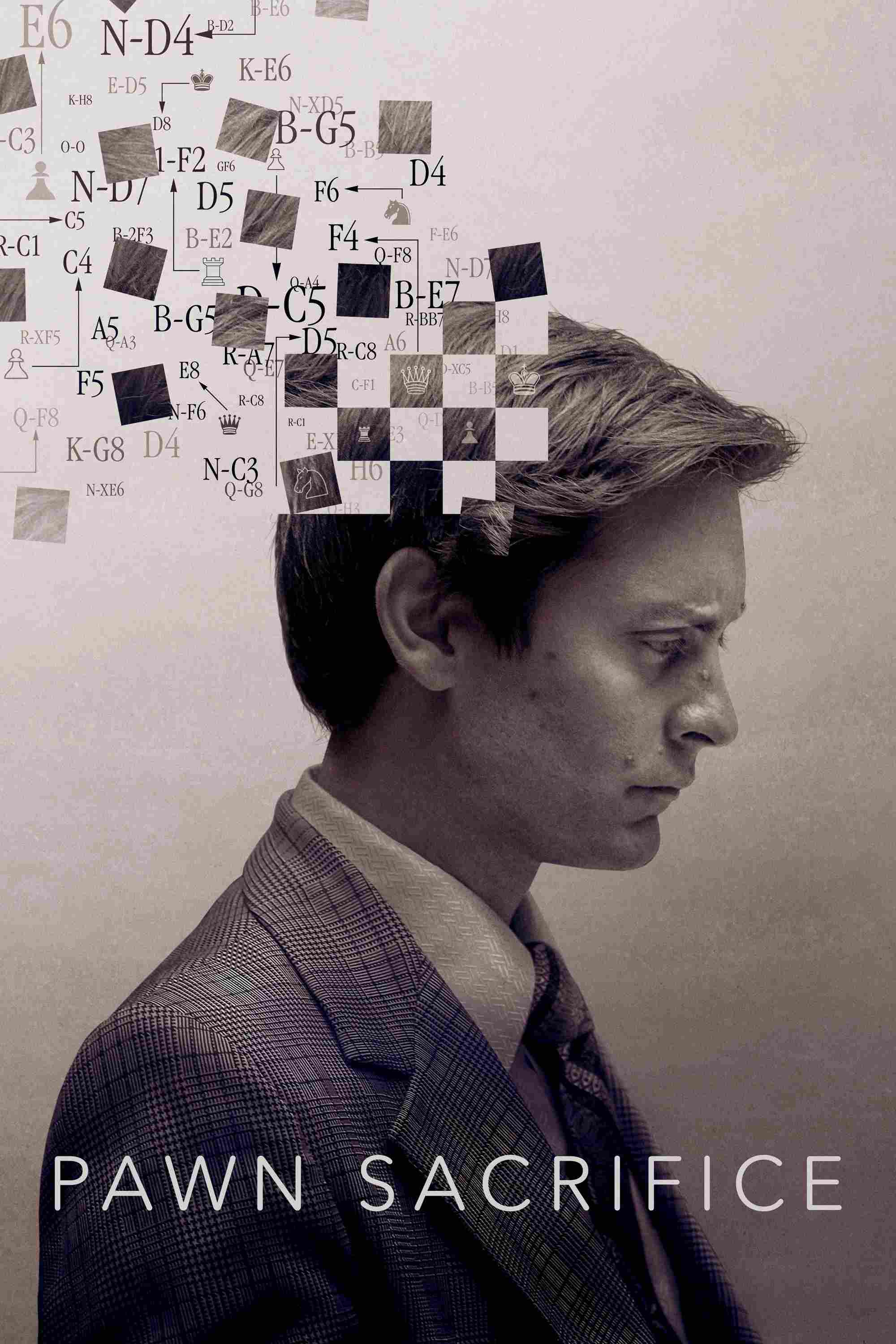 Poster chính thức của phim Phim Giật Gân, Phim Tâm Lý "Con Tốt Thí Mạng" (Pawn Sacrifice - 2015), với sự tham gia của diễn viên Tobey Maguire và Peter Sarsgaard.