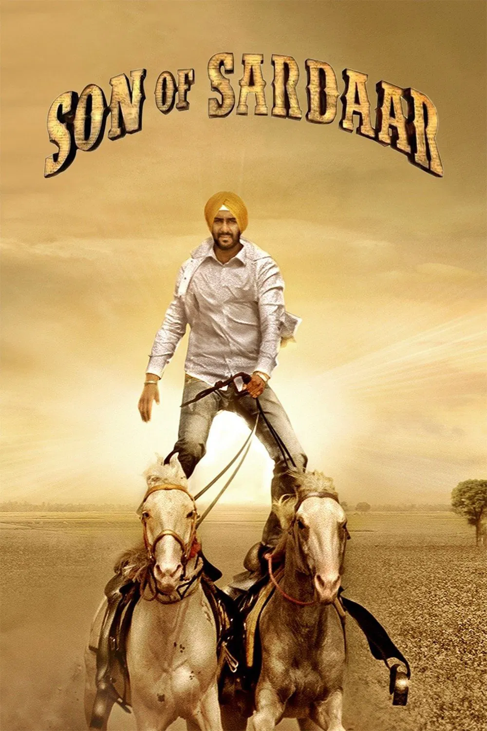 Poster chính thức của phim Phim Hành Động, Phim Hài "Con Trai Của Sardaar" (Son of Sardaar - 2012), với sự tham gia của diễn viên Ajay Devgn và Sonakshi Sinha.