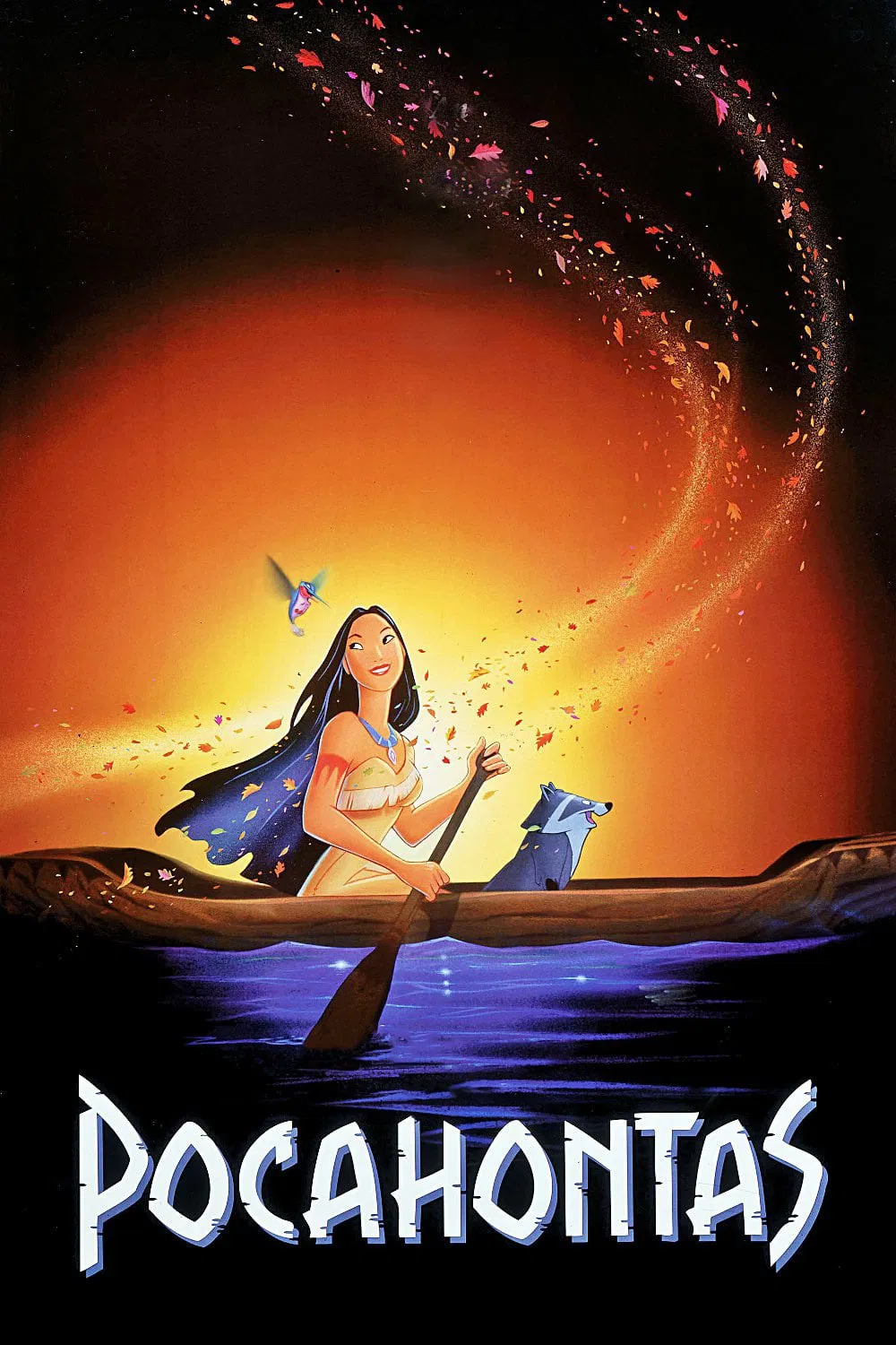 Poster chính thức của phim Phim Phiêu Lưu, Phim Hoạt Hình "Công Chúa Da Đỏ" (Pocahontas - 1995), với sự tham gia của diễn viên Irene Bedard và Mel Gibson.