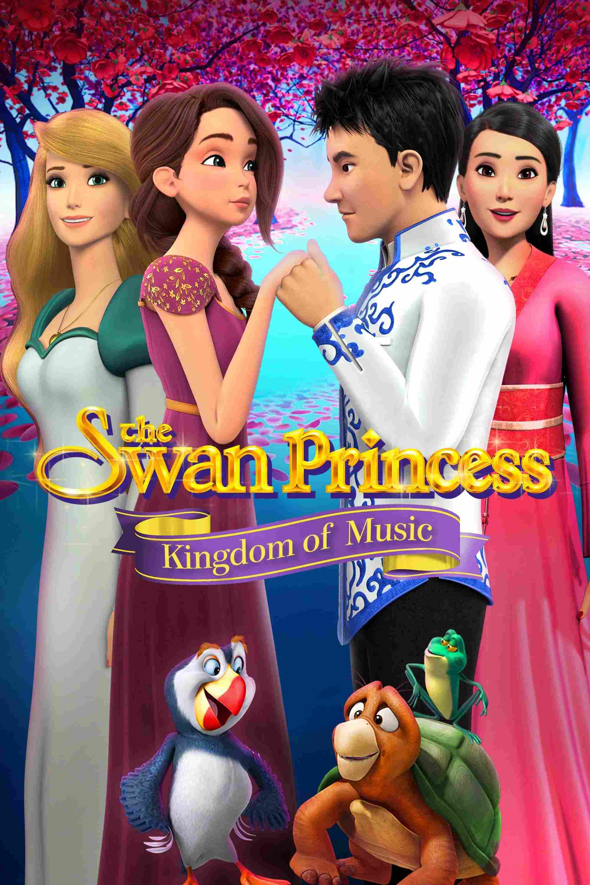 Poster chính thức của phim Phim Gia Đình, Phim Hoạt Hình "Công Chúa Thiên Nga: Vương Quốc Âm Nhạc" (The Swan Princess: Kingdom of Music - 2019), với sự tham gia của diễn viên Nina Herzog và Yuri Lowenthal.