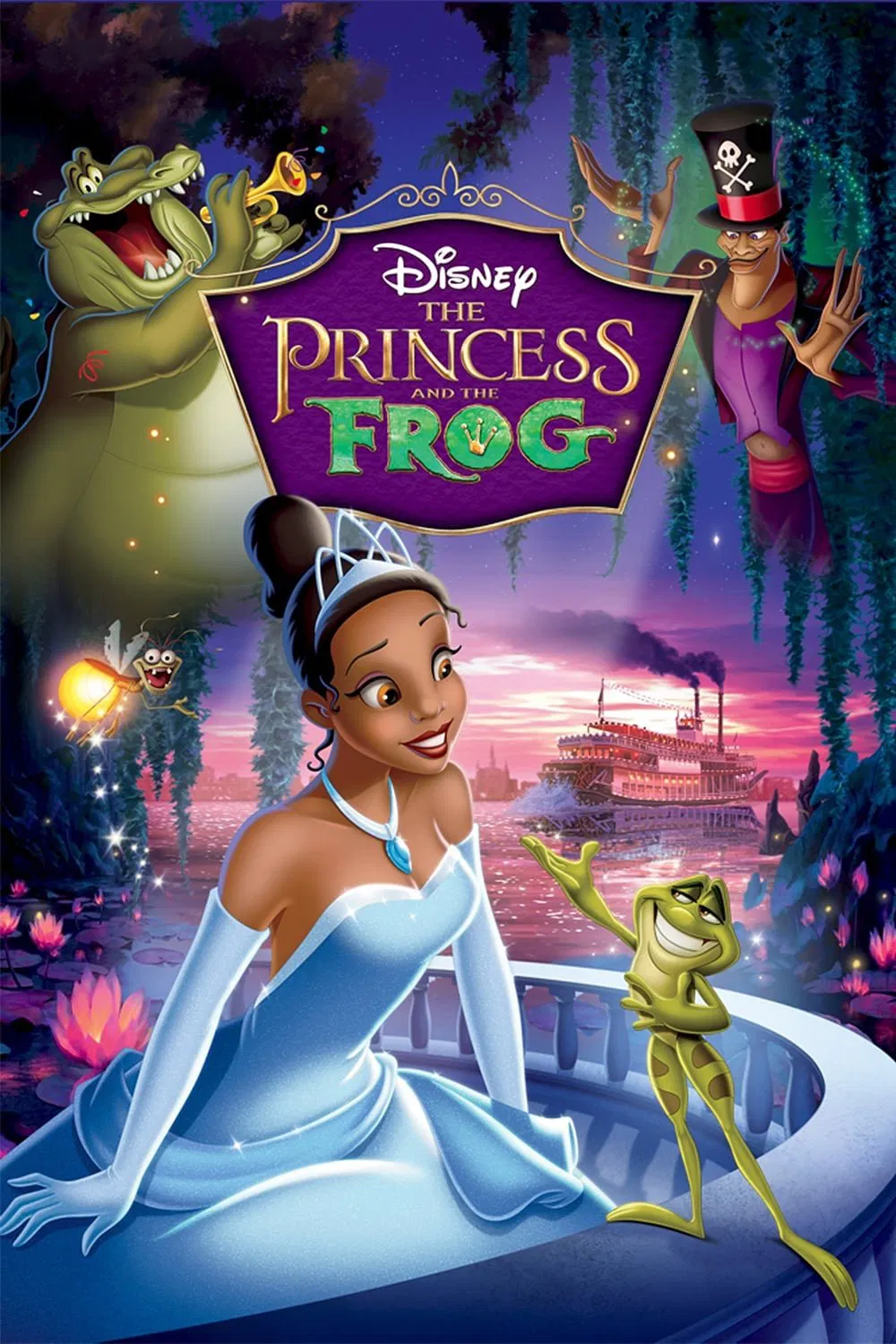 Poster chính thức của phim Phim Hoạt Hình, Phim Tình Cảm "Công Chúa và Chàng Ếch" (The Princess and the Frog - 2009), với sự tham gia của diễn viên Anika Noni Rose và Bruno Campos.