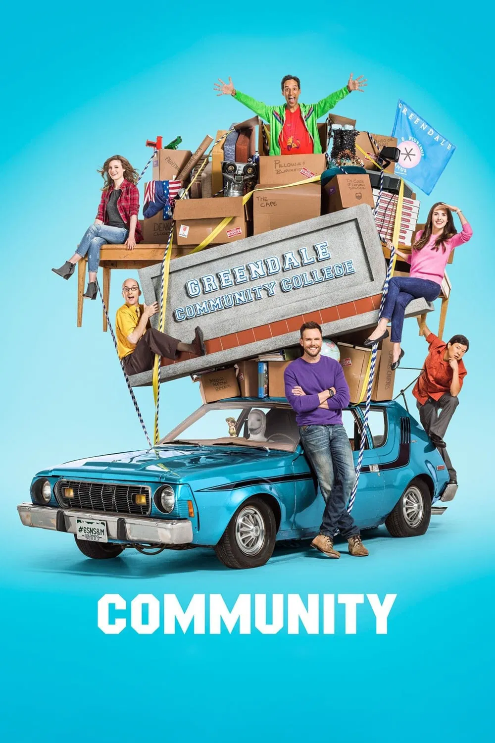 Poster chính thức của phim Phim Hài "Cộng đồng vui tính (Phần 2)" (Community - 2009), với sự tham gia của diễn viên Joel McHale và Gillian Jacobs.