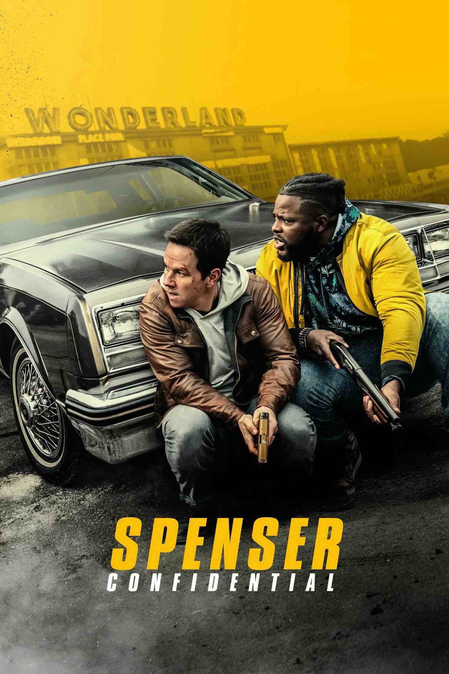Poster chính thức của phim Phim Hài, Phim Hành Động "Công Lý Của Spenser" (Spenser Confidential - 2020), với sự tham gia của diễn viên Mark Wahlberg và Winston Duke.