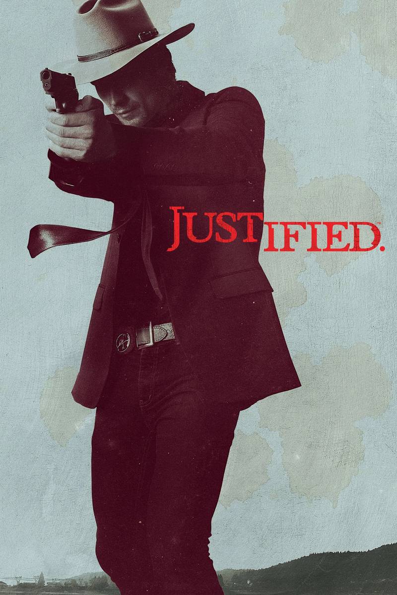 Poster chính thức của phim Phim Hình Sự, Phim Tâm Lý "Công Lý (Phần 4)" (Justified - 2010), với sự tham gia của diễn viên Timothy Olyphant và Walton Goggins.