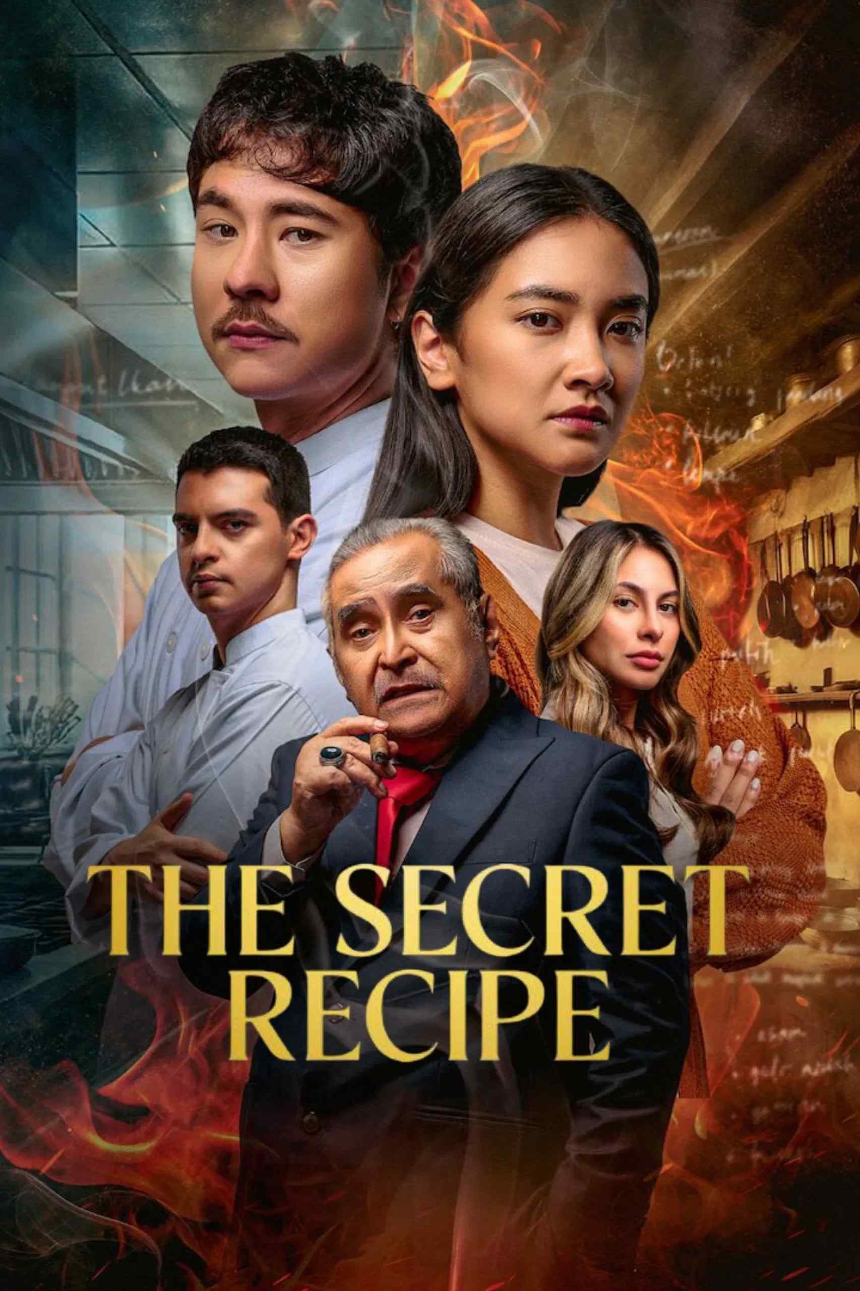 Poster chính thức của phim Phim Tâm Lý, Phim Tình Cảm "Công Thức Bí Mật (Rahasia Rasa)" (The Secret Recipe - 2025), với sự tham gia của diễn viên Jerome Kurnia và Nadya Arina.