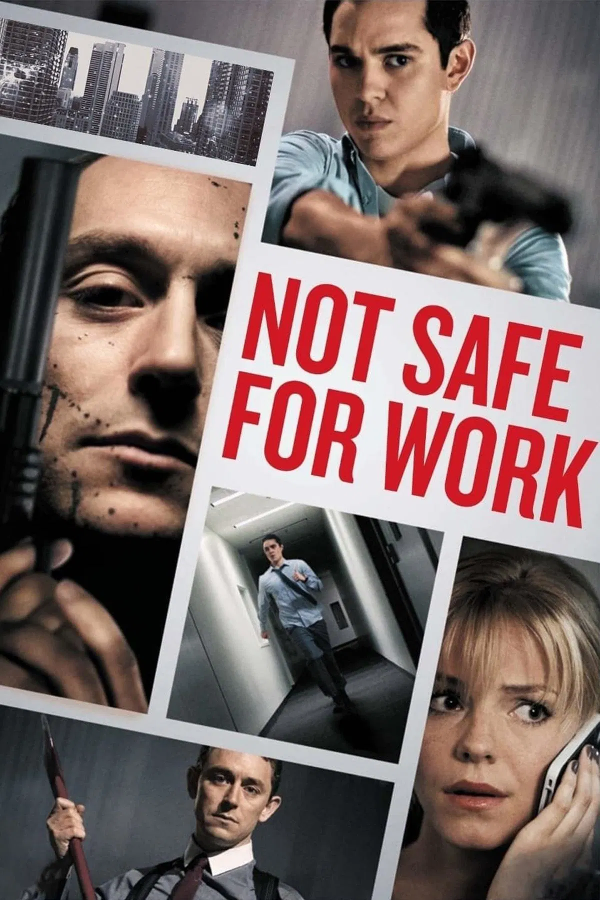 Poster chính thức của phim Phim Giật Gân "Công Việc Nguy Hiểm" (Not Safe for Work - 2014), với sự tham gia của diễn viên Max Minghella và JJ Feild.