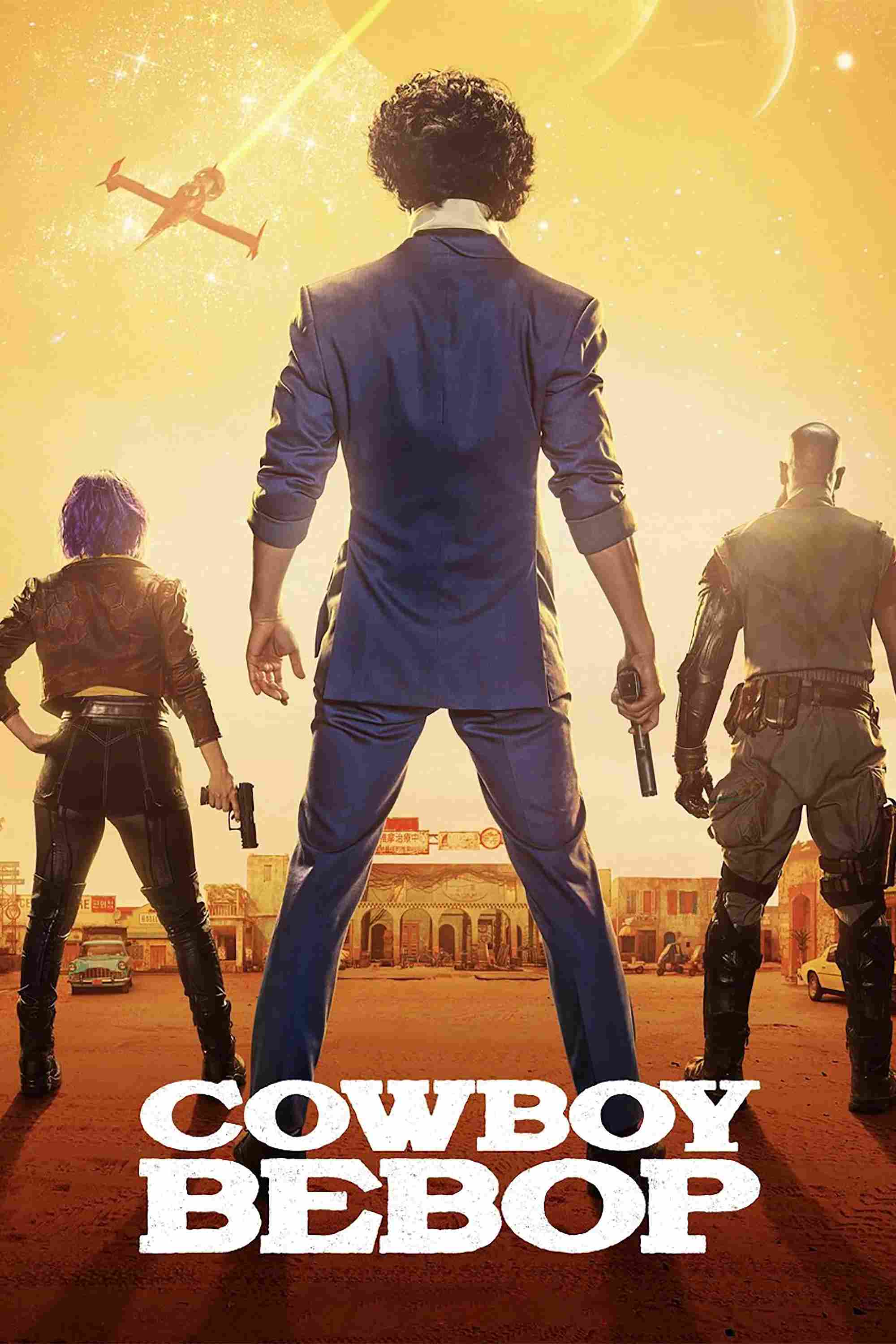 Poster chính thức của phim Phim Viễn Tưởng & Giả Tưởng, Phim Hành Động & Phiêu Lưu "Cowboy Bebop" (Cowboy Bebop - 2021), với sự tham gia của diễn viên John Cho và Mustafa Shakir.